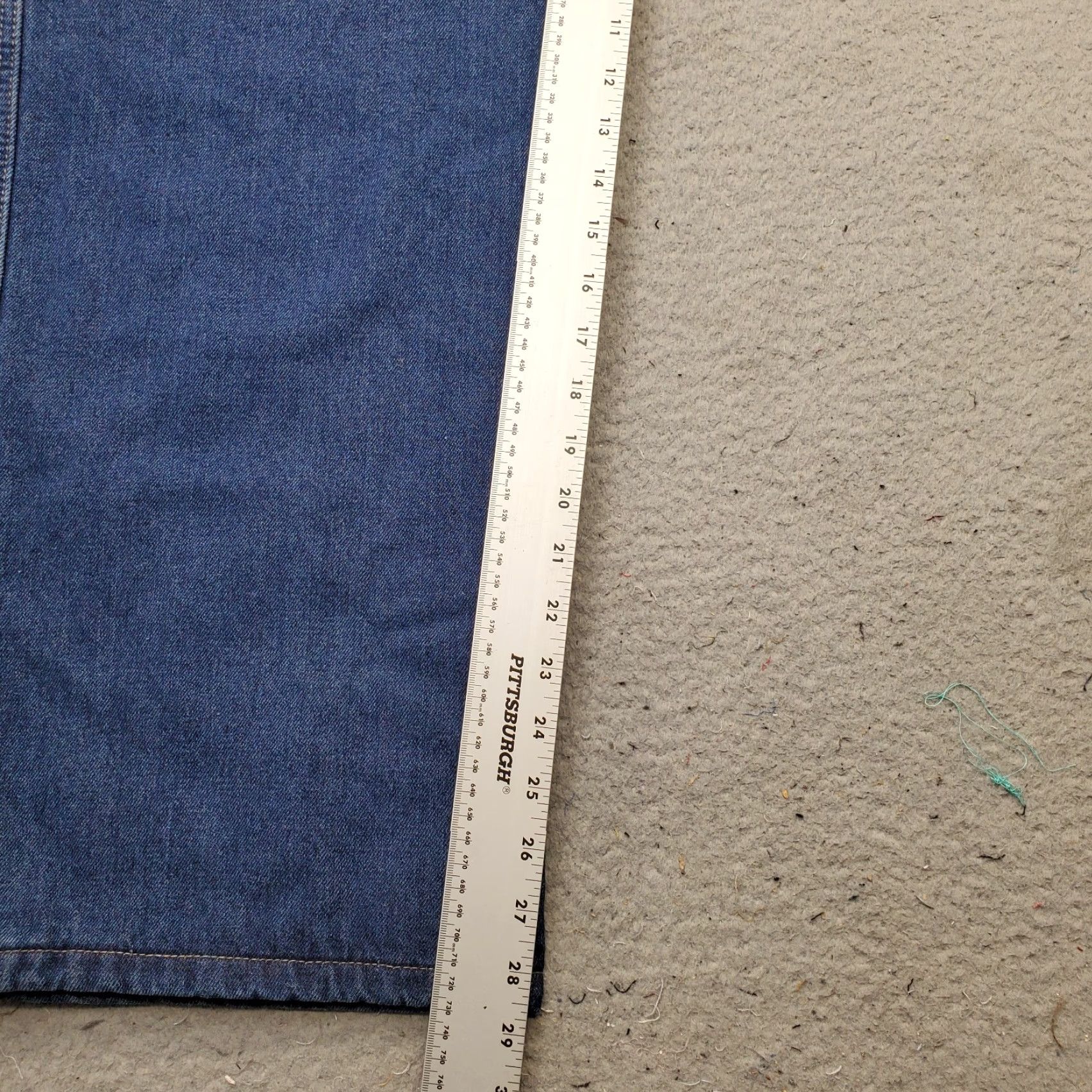 Vintage Smith's Workwear Straight Jeans Mens 42x30 Blue Denim Stretch Comfort Streetwear Size US 42 / EU 58 - 3 Thumbnail