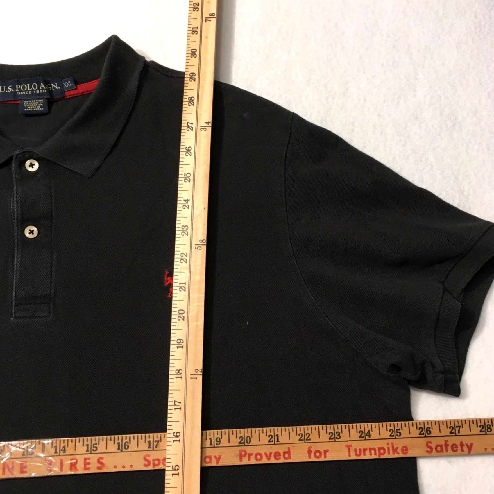 Vintage US Polo Assn Polo Shirt 2XL Black Logo Ultimate Pique Shirt Mens Polo Black 2XL Size US XXL / EU 58 / 5 - 4 Thumbnail