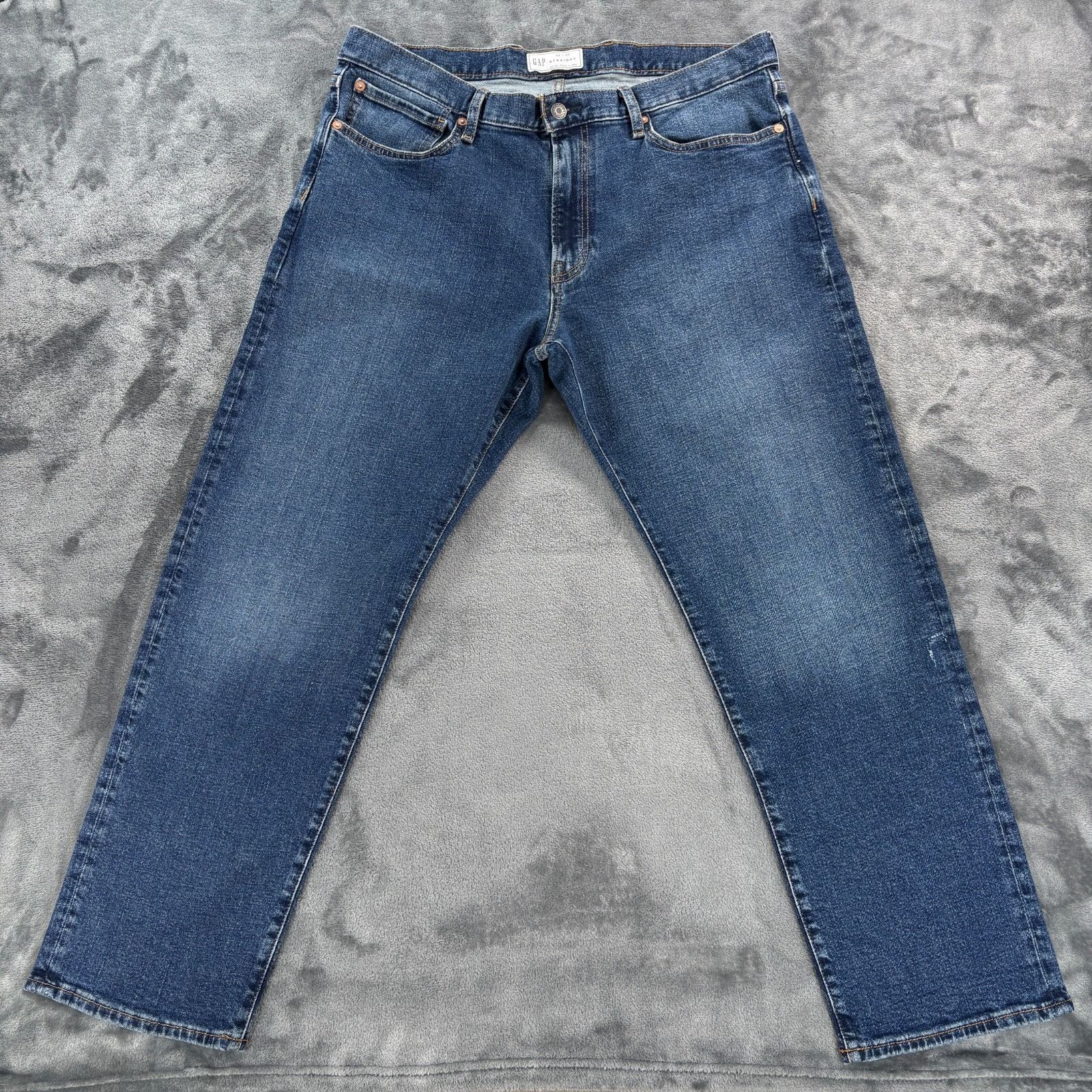 Gap GAP Straight Jeans Mens 36x29 Blue Denim Stretch Classic Fit Size US 36 / EU 52 - 1 Thumbnail