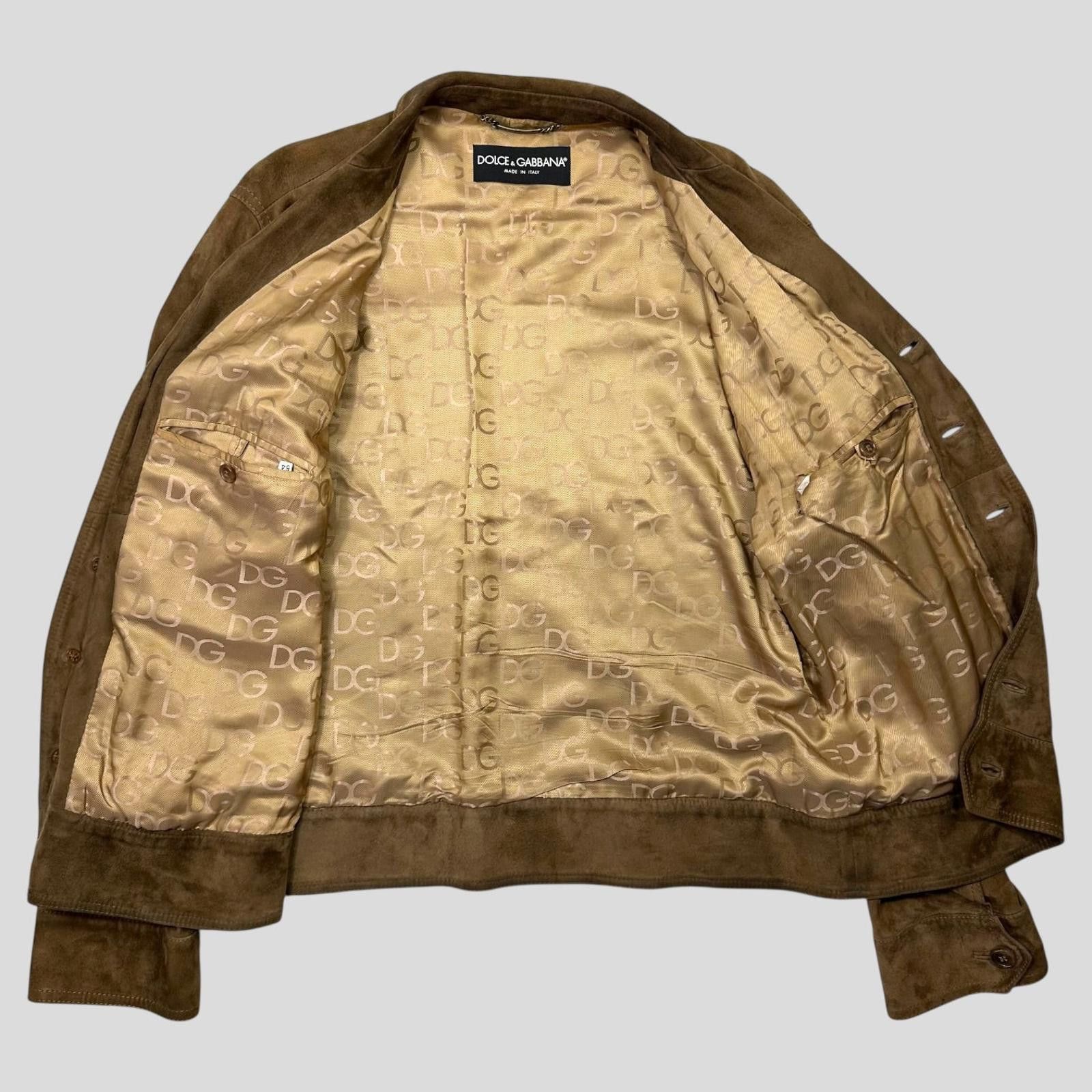 Dolce & Gabbana Dolce & Gabanna 00’s Goatskin Suede Leather Western Jacket L Size US L / EU 52-54 / 3 - 7 Thumbnail