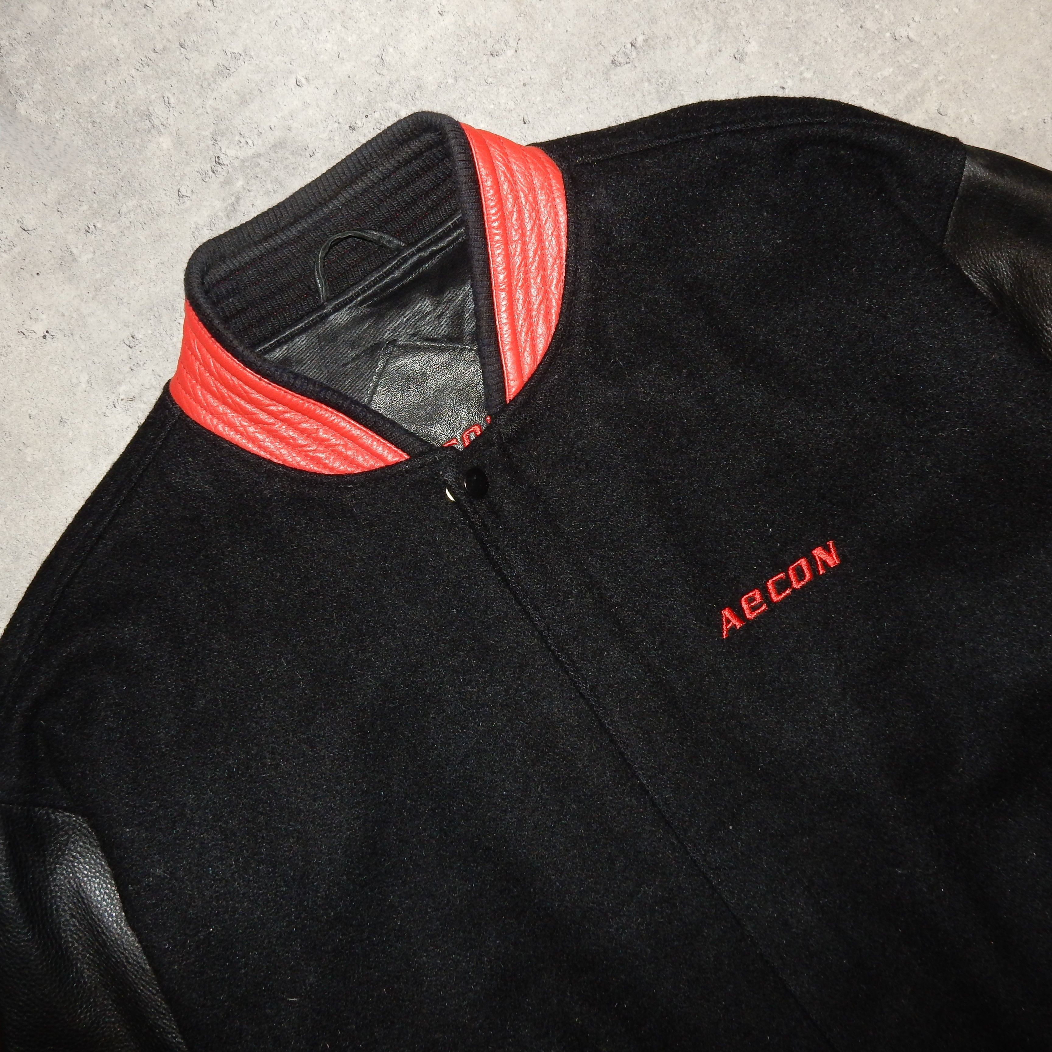 Vintage College Varsity vintage black leather bomber jacket - XXL Size US XXL / EU 58 / 5 - 3 Thumbnail