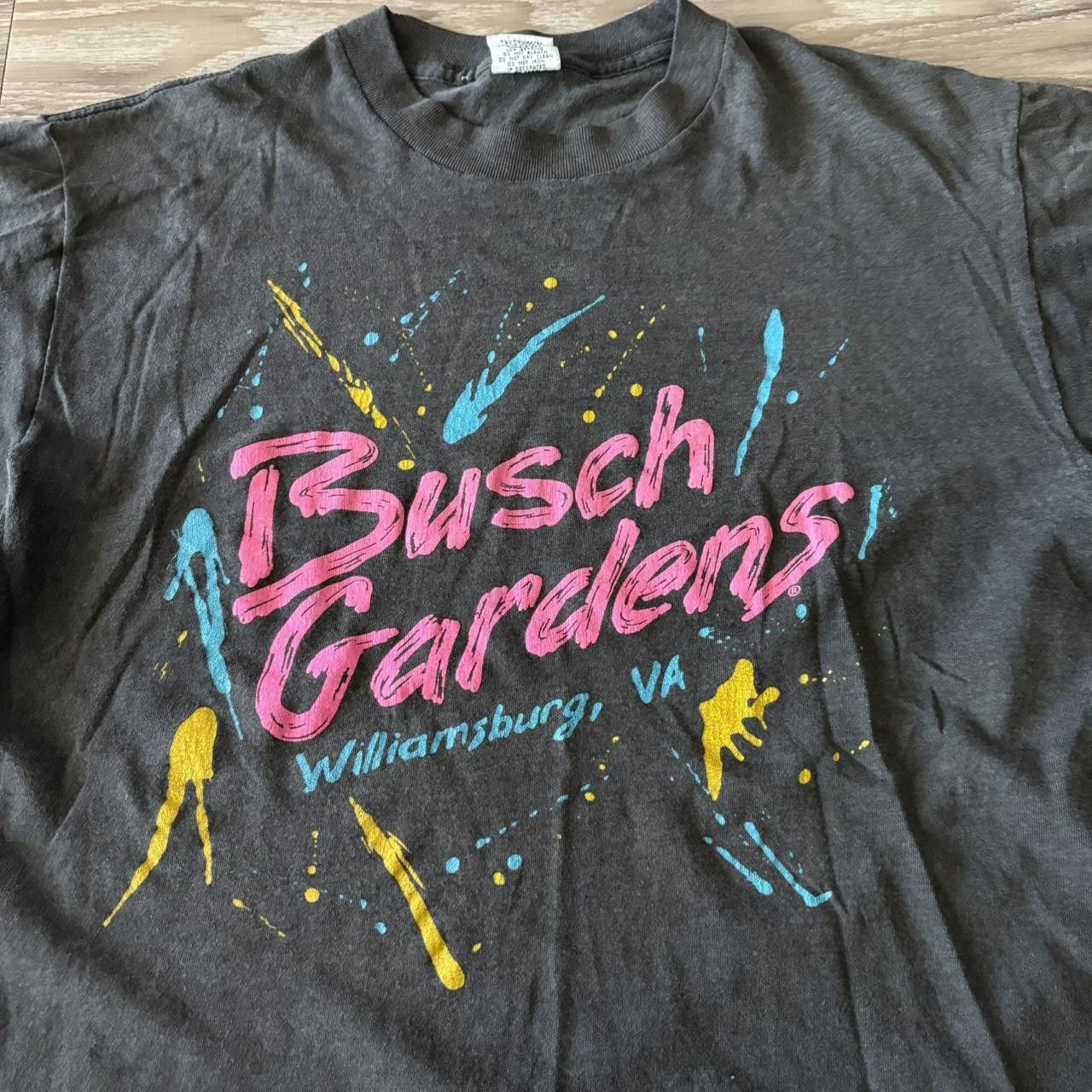 Vintage Crazy Vintage 80s Faded Busch Gardens Single Stitch Graphic Tee! Size US L / EU 52-54 / 3 - 2 Thumbnail