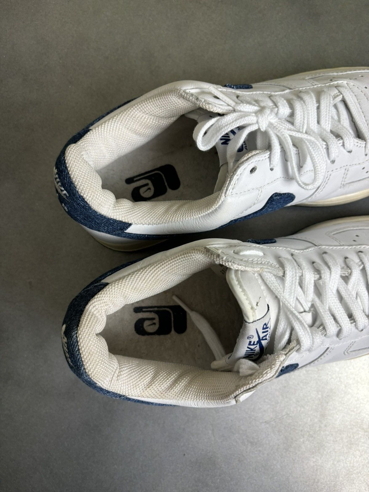 Nike × Vintage 2002 Nike Air Force 1 Denim 2000s Vintage AF1 Jeans White 10 Size US 10.5 / EU 43-44 - 6 Thumbnail