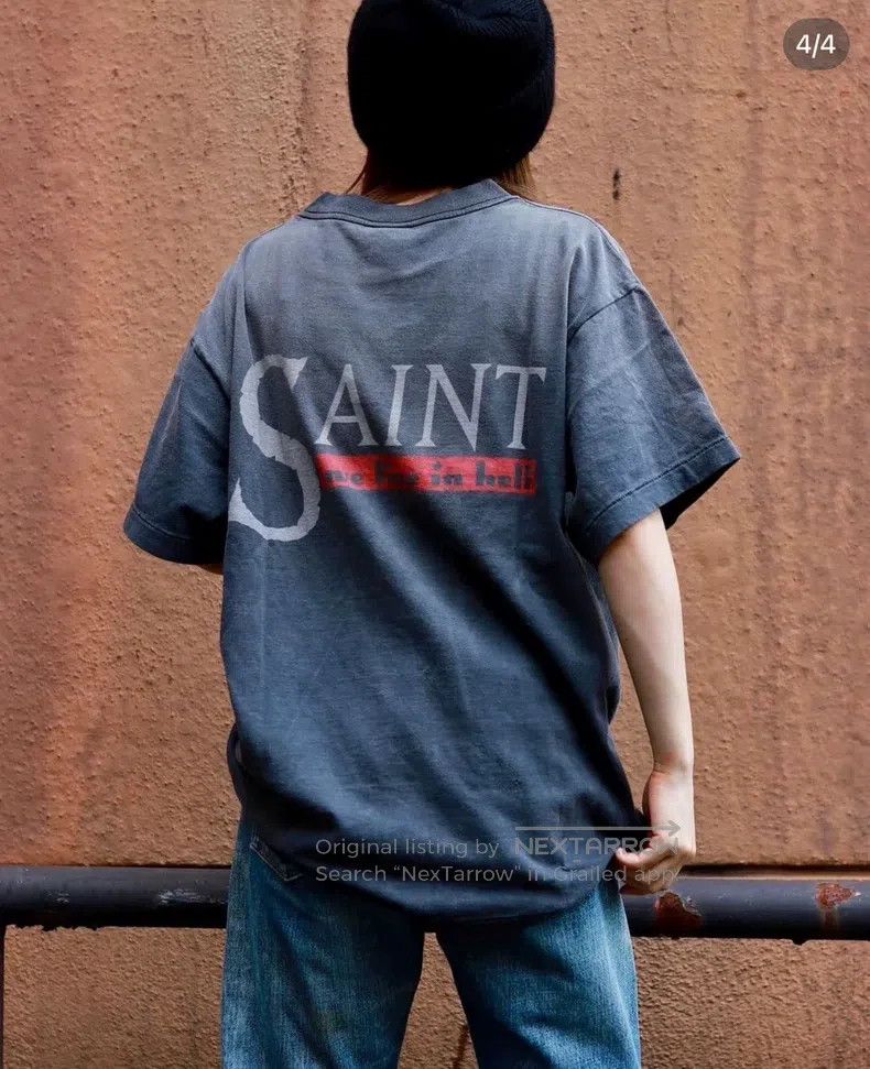 Saint Michael Saint Michael Black printed short sleeves Size US L / EU 52-54 / 3 - 4 Thumbnail