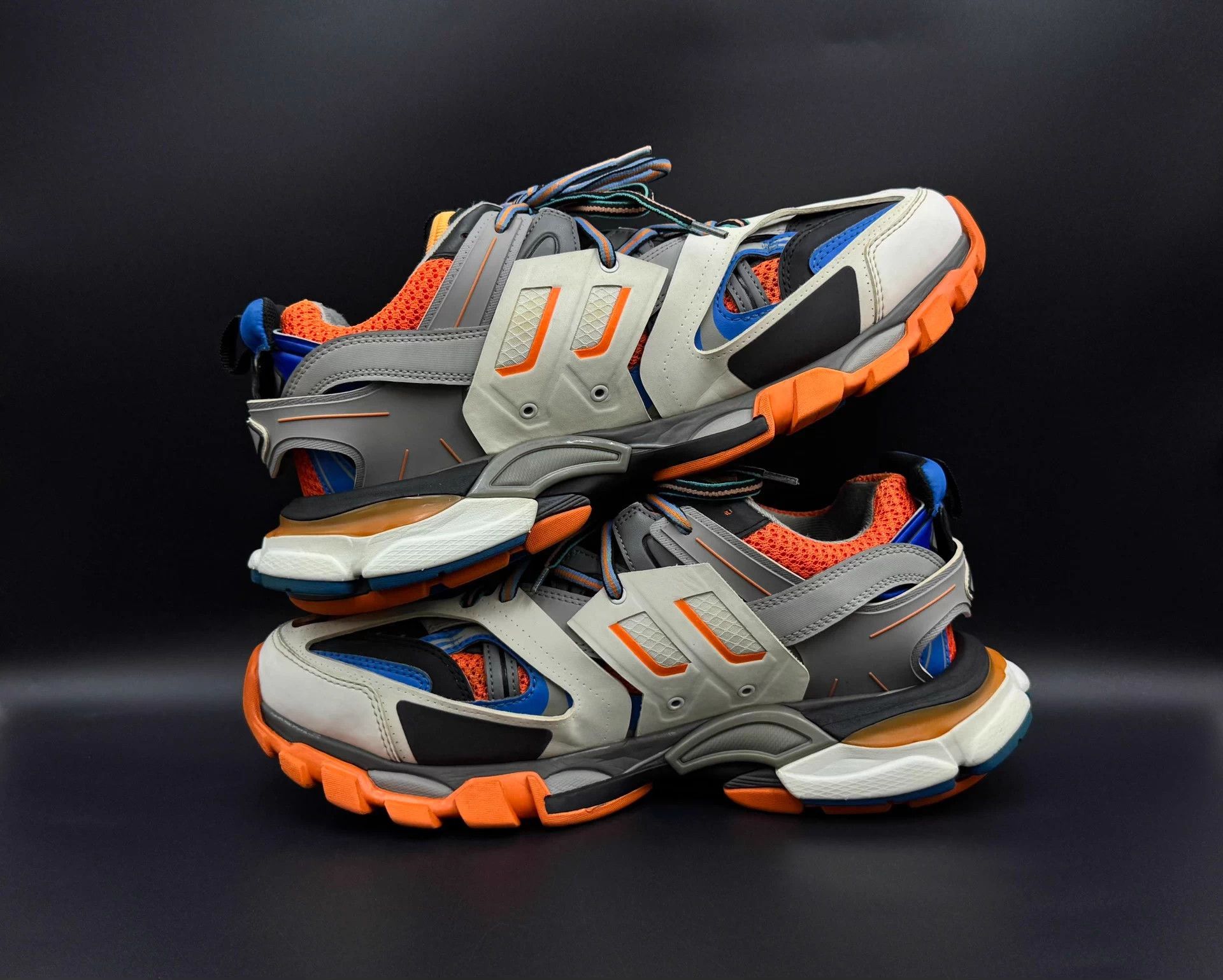 Balenciaga Balenciaga Track 1.0 Lace-up Low Top Men's White Orange Size US 9 / EU 42 - 4 Thumbnail