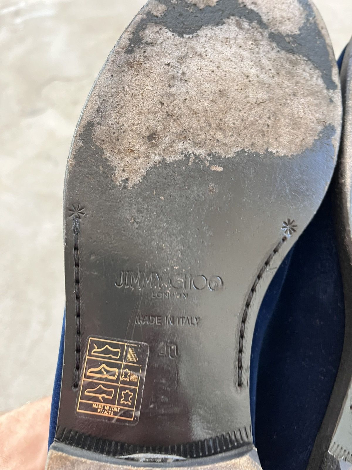 Jimmy Choo Jimmy Choo Loafers Slip-ons Velvet Blue Luxury Y2K Designer Size US 9 / EU 42 - 14 Thumbnail