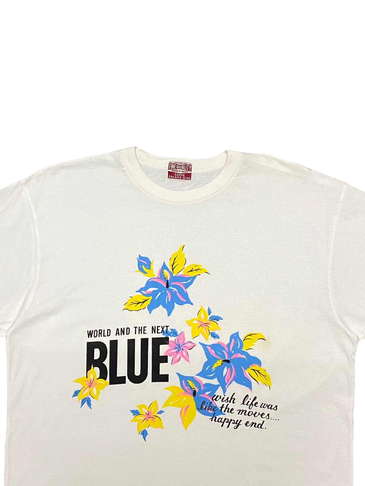 Vintage Vintage Tee Japan Art Flower World And The Next Blue Size US M / EU 48-50 / 2 - 3 Thumbnail