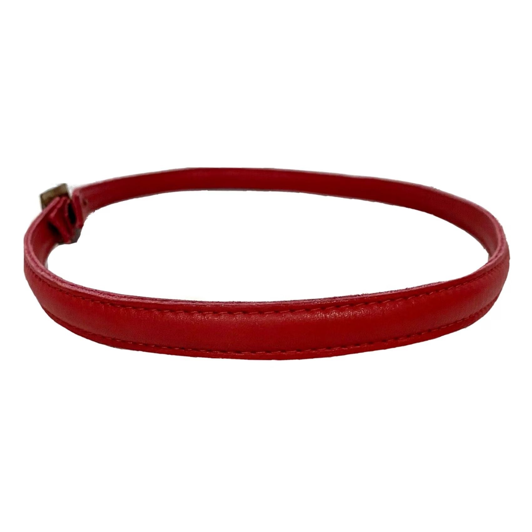 Arrow VINTAGE Motif 56 Women’s Belt Red Leather Skinny Narrow Sz S Belt Women Red Leather Skinny Negotiate? Size ONE SIZE - 3 Thumbnail
