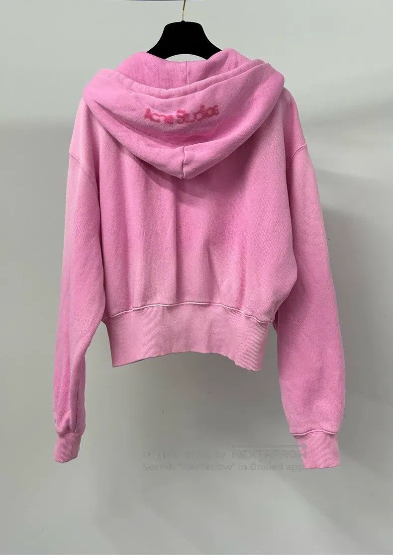 Acne Studios Acne Studios Pink Hooded Sweatshirt Long Sleeve Top Size US XXS / EU 40 - 2 Thumbnail