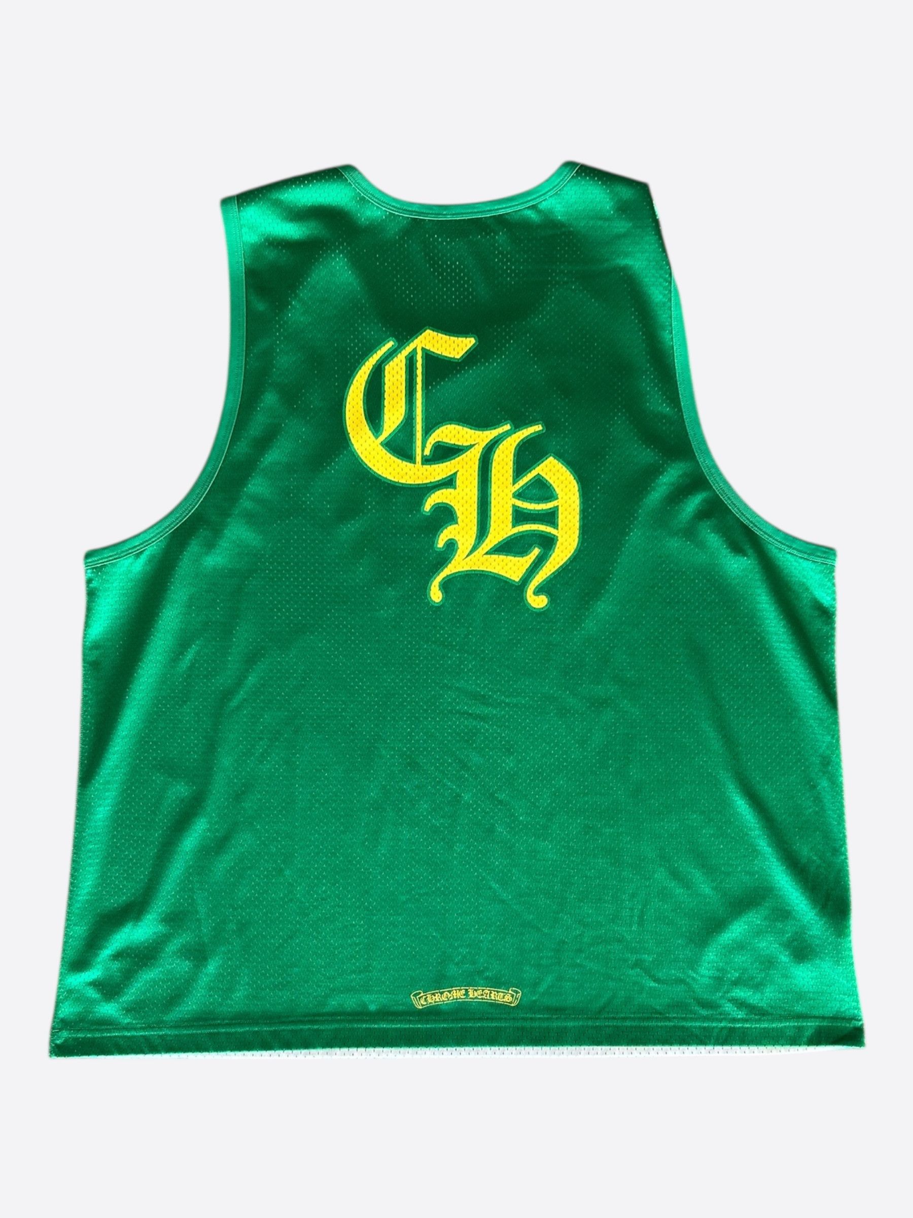 Chrome Hearts Chrome Hearts Green & White Logo Reversible Mesh Jersey Size US XXL / EU 58 / 5 - 2 Thumbnail