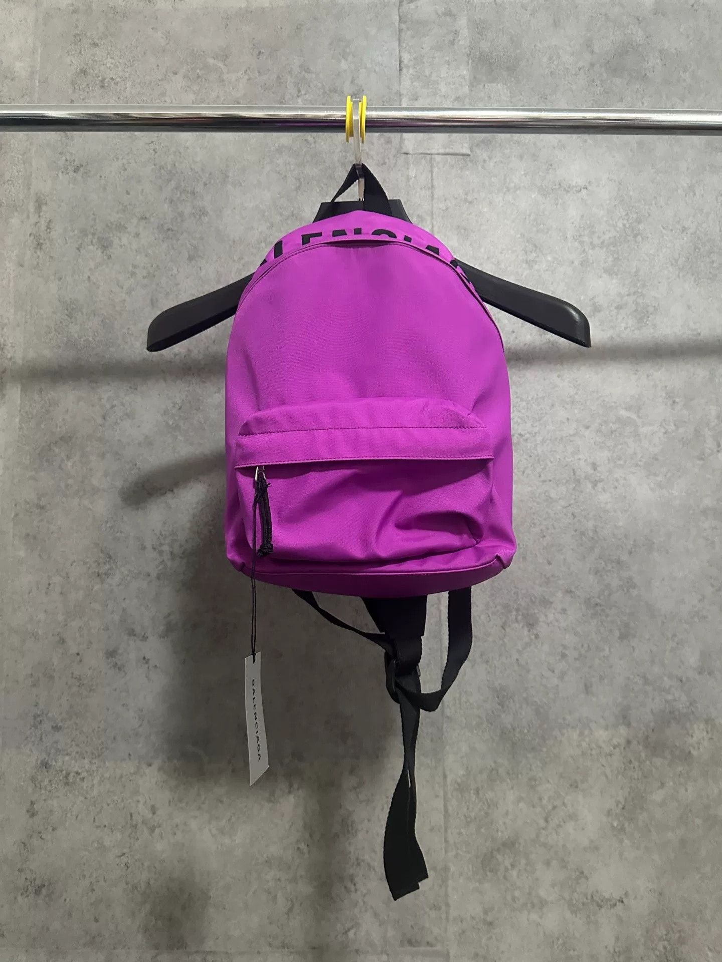 Balenciaga Balenciaga Embroidered Logo Purple Backpack Size ONE SIZE - 1 Thumbnail