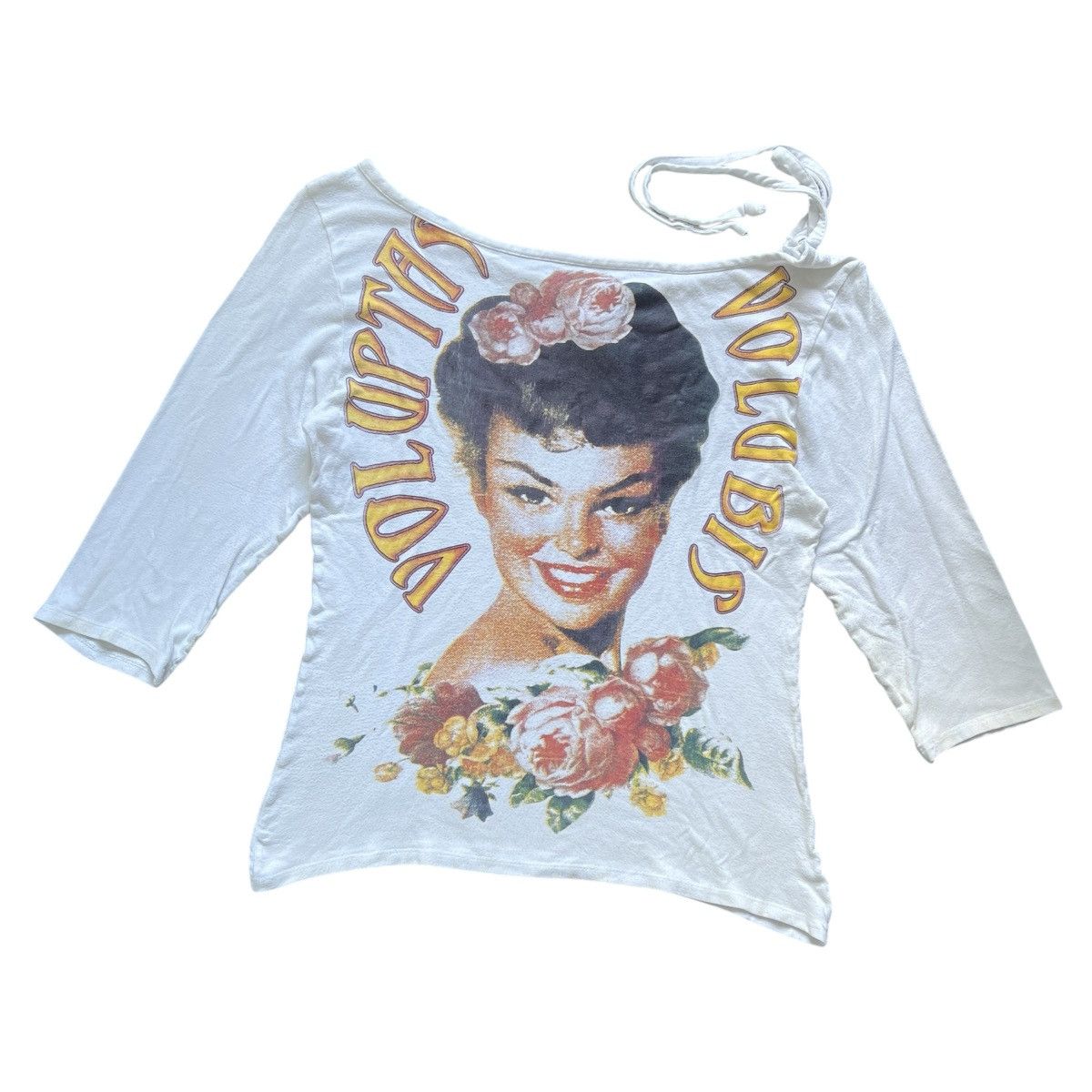 Dolce & Gabbana RARE ! DOLCE GABBANA VOLUPTAS VOLUBIS PRINT BLOUSE Y2k top Size L / US 10 / IT 46 - 1 Thumbnail
