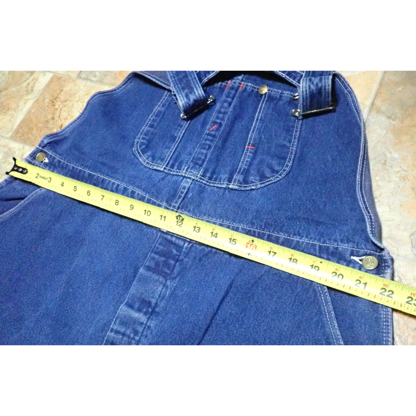 Dickies Dickies Blue Denim Bib Overalls 44X33 90s Cowboy USA Dickies Button Fly 5-Pocket Design Relaxed Mens Size US 44 / EU 60 - 5 Thumbnail
