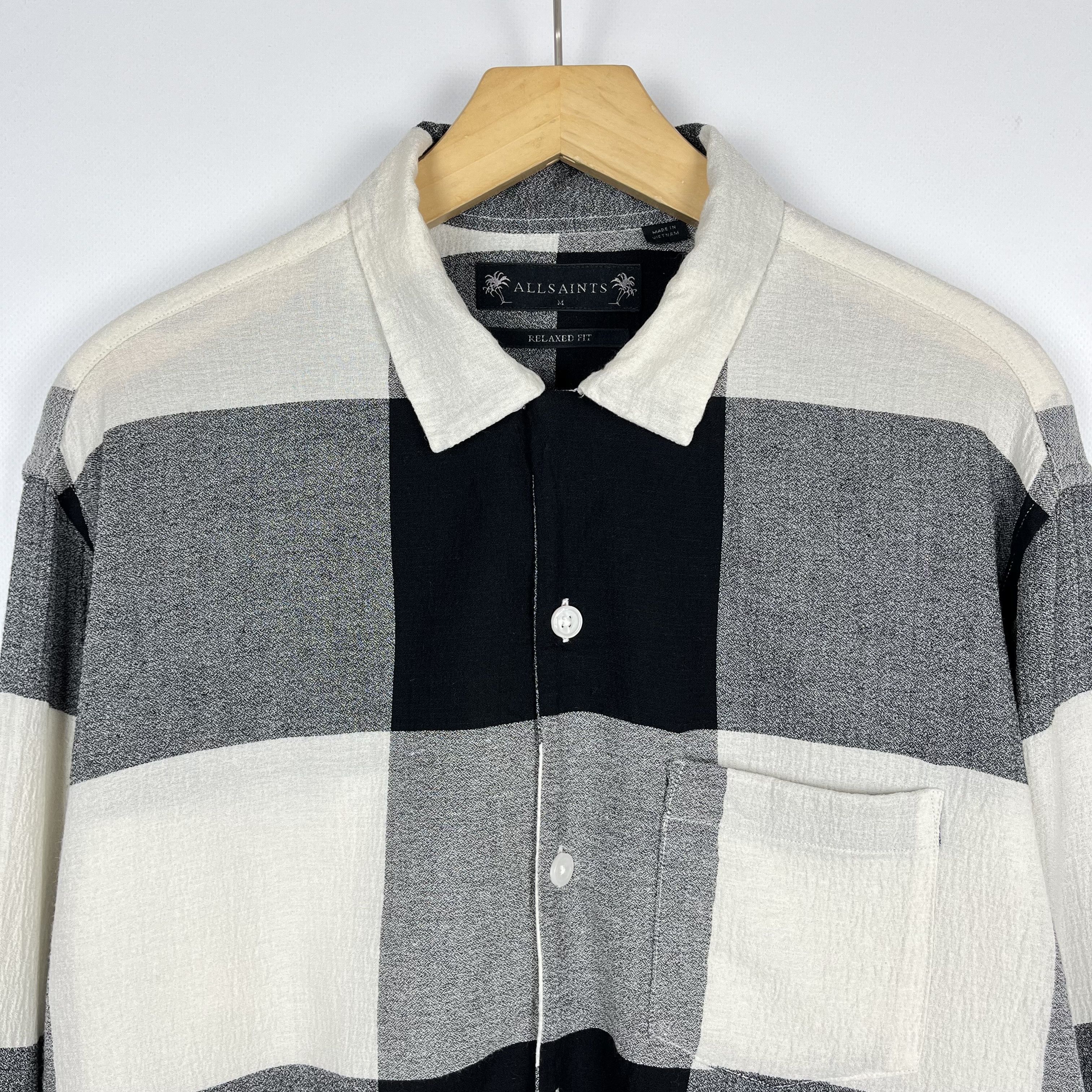 Allsaints AllSaints Lausanne Checkered Long Sleeve Button Up Shirt Size US M / EU 48-50 / 2 - 7 Thumbnail