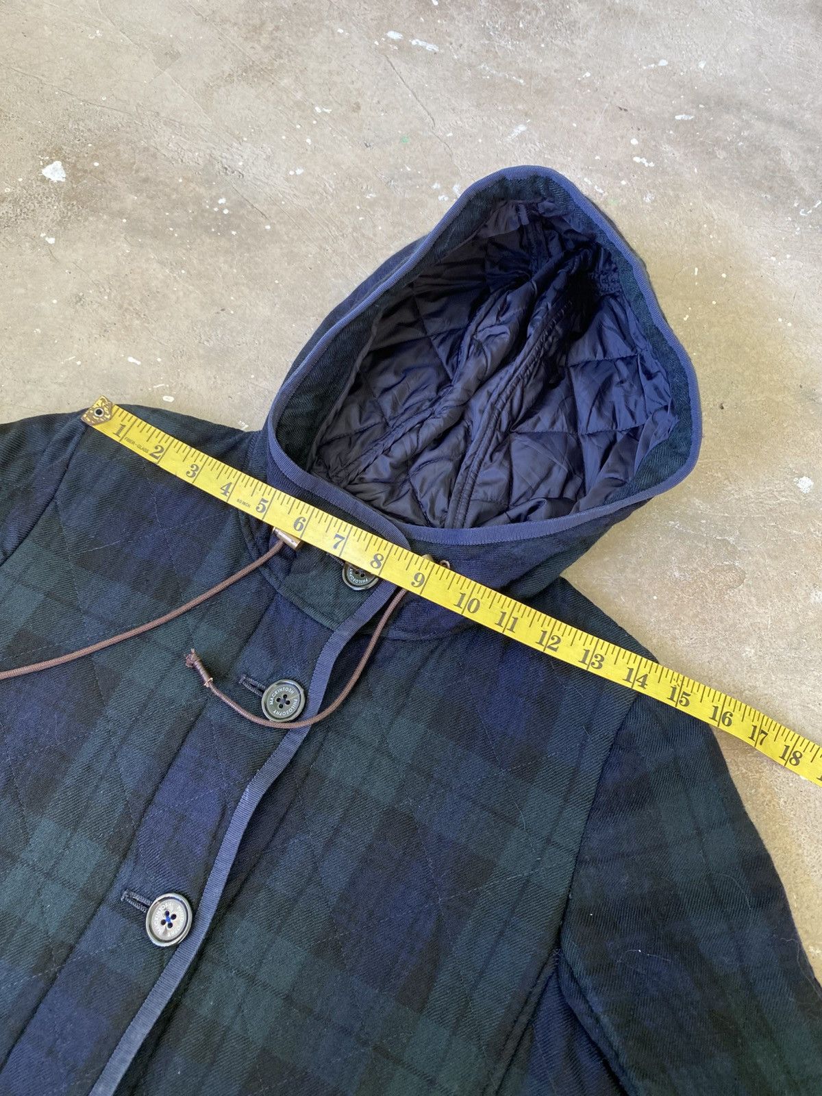 Mackintosh Mackintosh Philosophy Blackwatch Quilted Hood Wool Coat Size S / US 4 / IT 40 - 17 Thumbnail