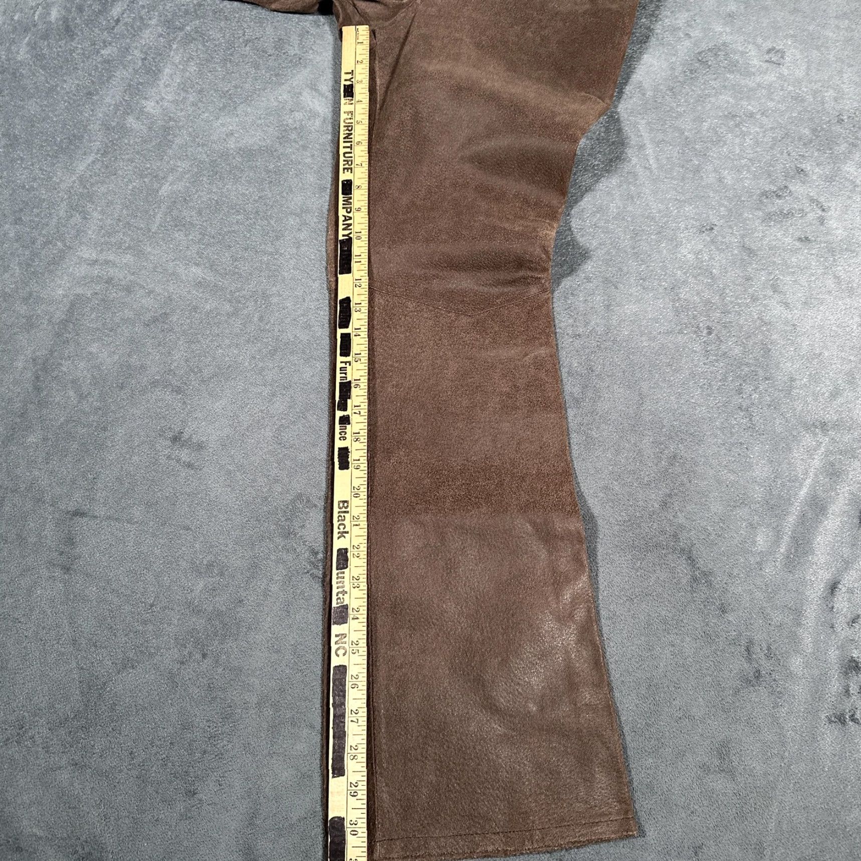 Route 66 Route 66 Pants Womens 8 Brown Genuine Leather High Rise Button Fly Bootcut Jeans Size 30" / US 8 / IT 44 - 5 Thumbnail