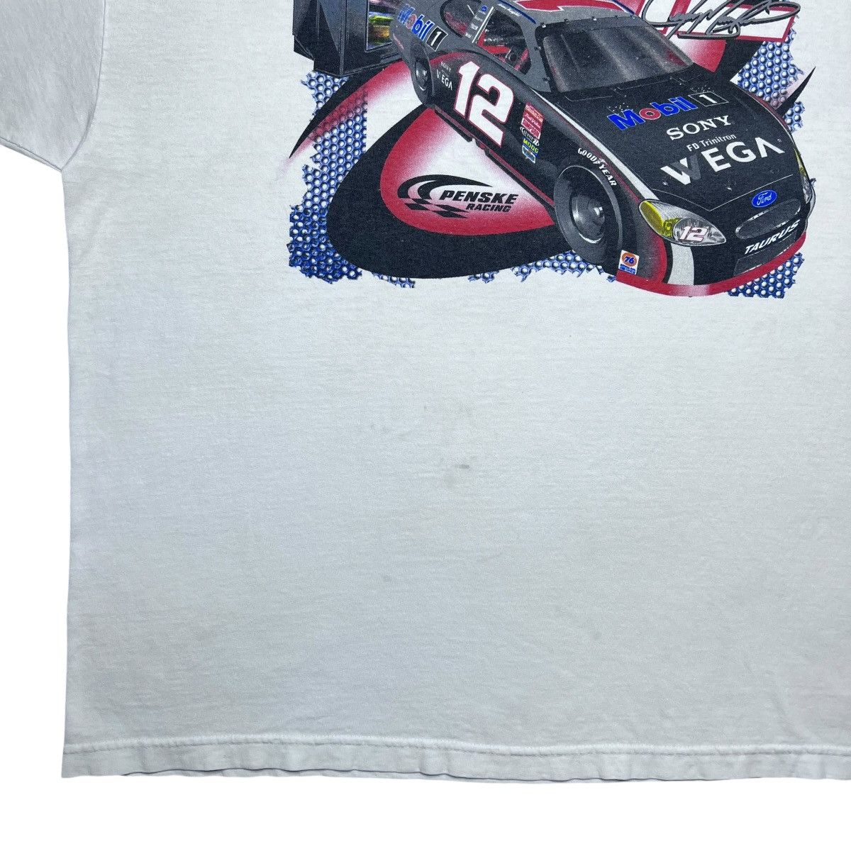 NASCAR 1990s Nascar Jeremy Mayfield Mobil Double Sided Graphic Tee Size US XXL / EU 58 / 5 - 9 Thumbnail