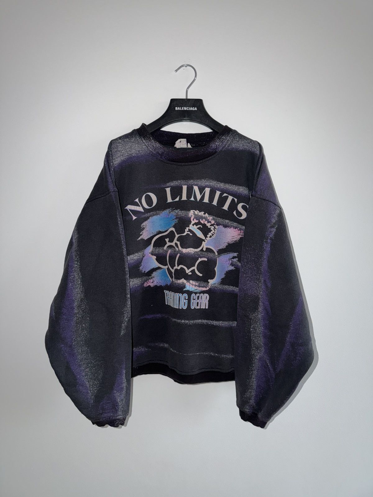 Vintage Vintage 90s no limits training gear bodybuilding gym sweater Size US L / EU 52-54 / 3 - 1 Thumbnail