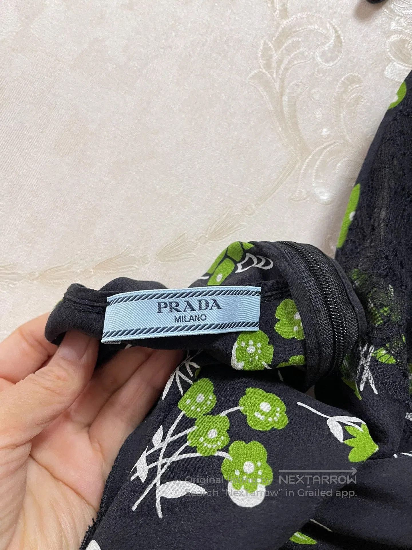 Prada Prada Silk Slip Dress with Floral Print. Size M / US 6-8 / IT 42-44 - 2 Thumbnail