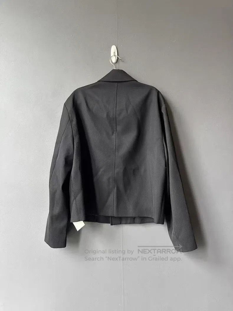 Loewe Loewe Black leather tag wool work jacket Size US S / EU 44-46 / 1 - 2 Thumbnail