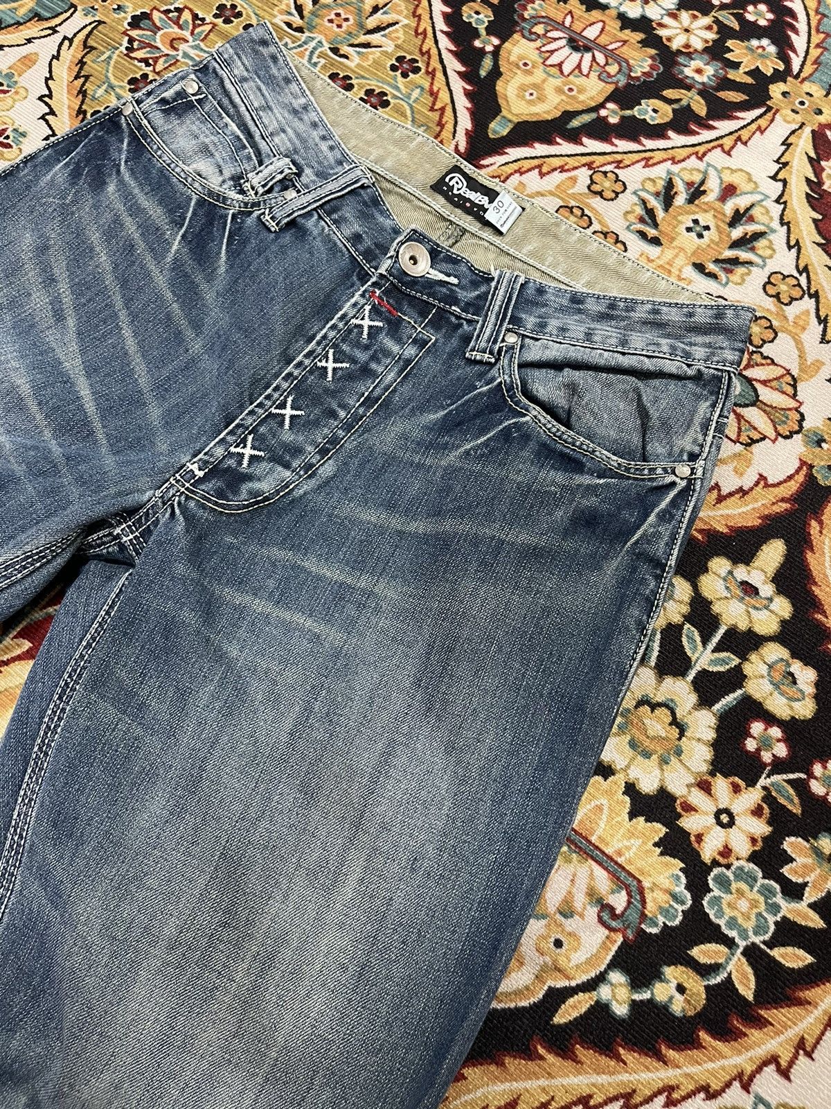 Vintage Vintage Real B Voice Poem Distressed Denim Jeans Size US 30 / EU 46 - 6 Thumbnail