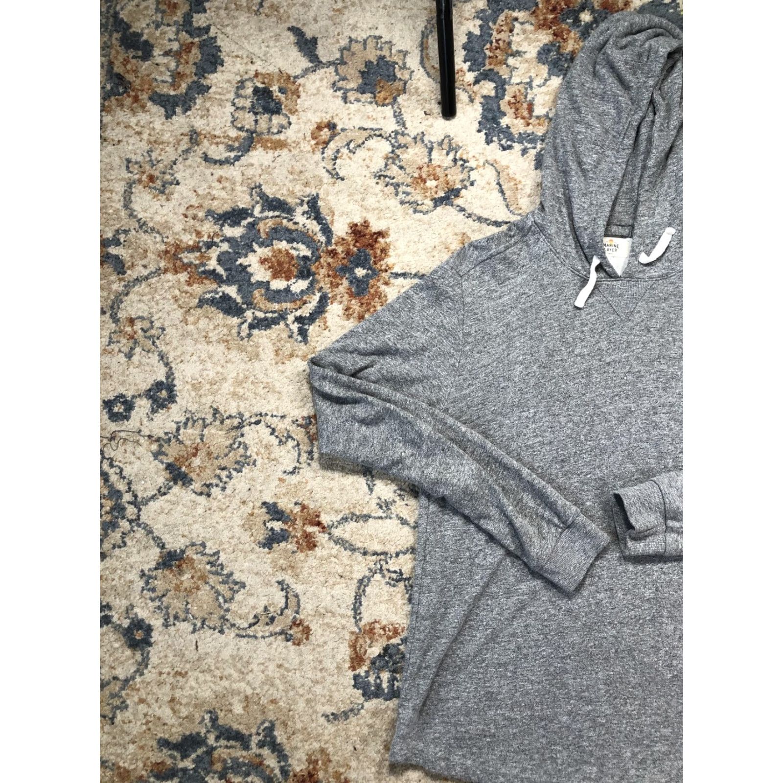 Marine Layer Marine Layer Hoodie Shirt Mens S Gray Lightweight Jersey Pullover Size US S / EU 44-46 / 1 - 3 Thumbnail