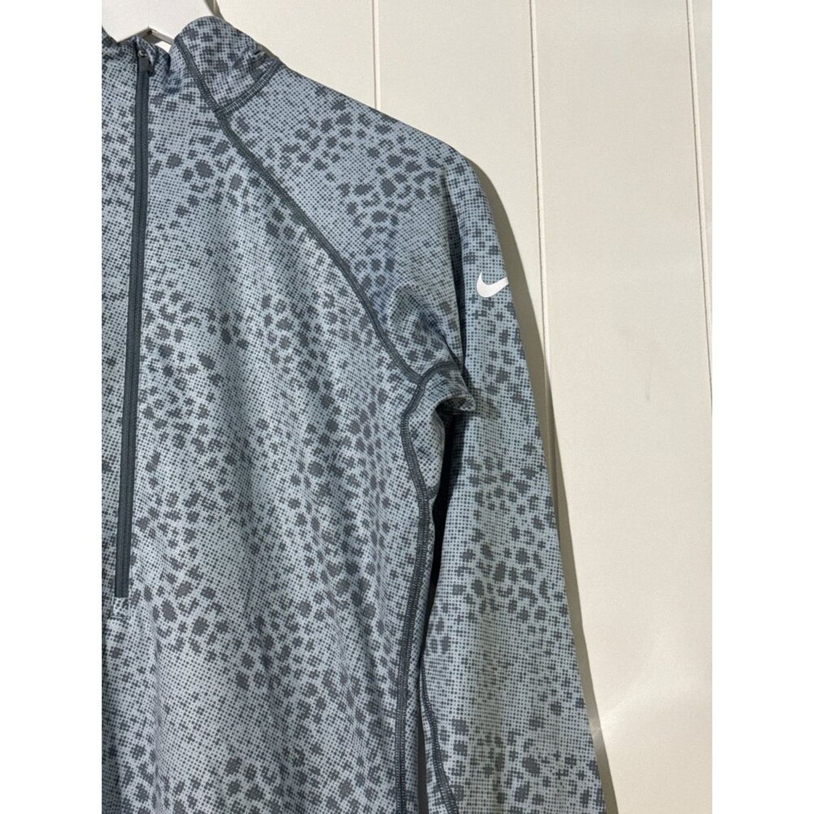 Nike Nike Pro Hyperwarm Pullover Long Sleeve Half-Zip Print Large Size L / US 10 / IT 46 - 4 Thumbnail