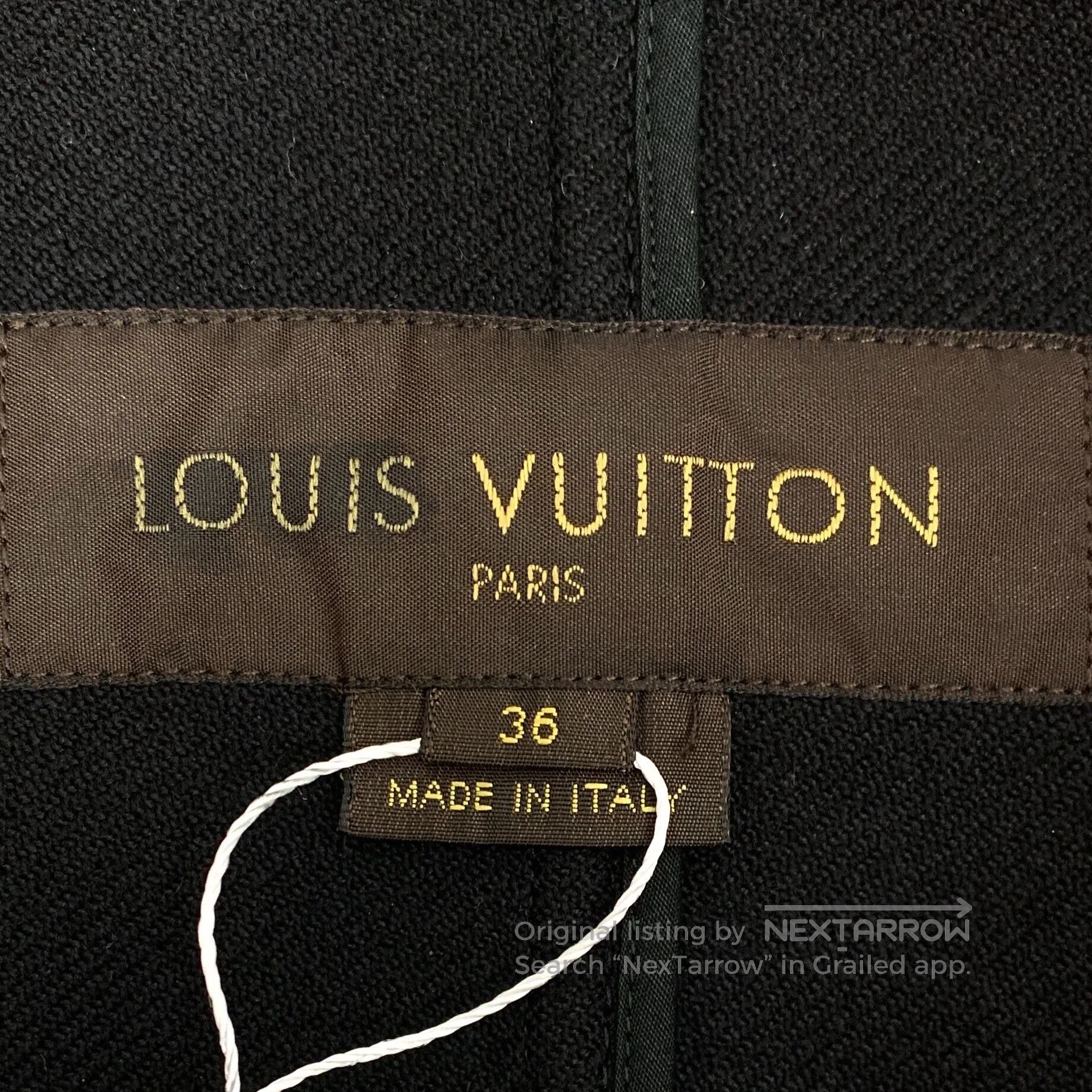 Louis Vuitton Louis Vuitton Black Collar Long Sleeve Coat| Size XS / US 0-2 / IT 36-38 - 5 Thumbnail