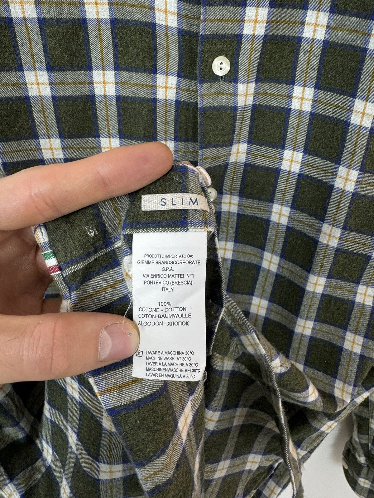 Tintoria Mattei Tintoria Mattei Casual / Sport Plaid Flannel Shirt 16 1/2 Size US M / EU 48-50 / 2 - 4 Thumbnail