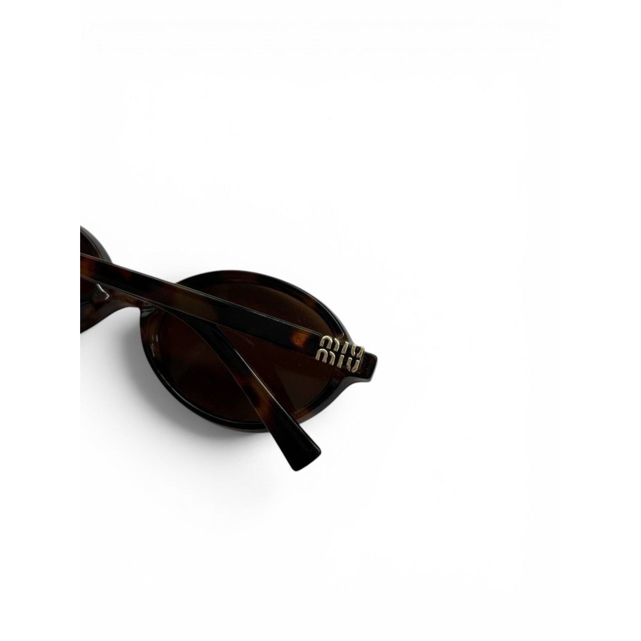 Miu Miu Miu Miu Oval Tortoiseshell Sunglasses Size ONE SIZE - 9 Thumbnail
