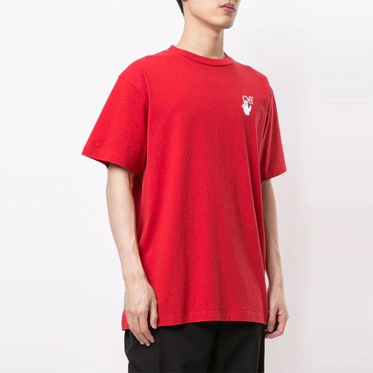 Off-White Red Cut Here Arrows Logo Oversized T-Shirt Size US M / EU 48-50 / 2 - 4 Thumbnail