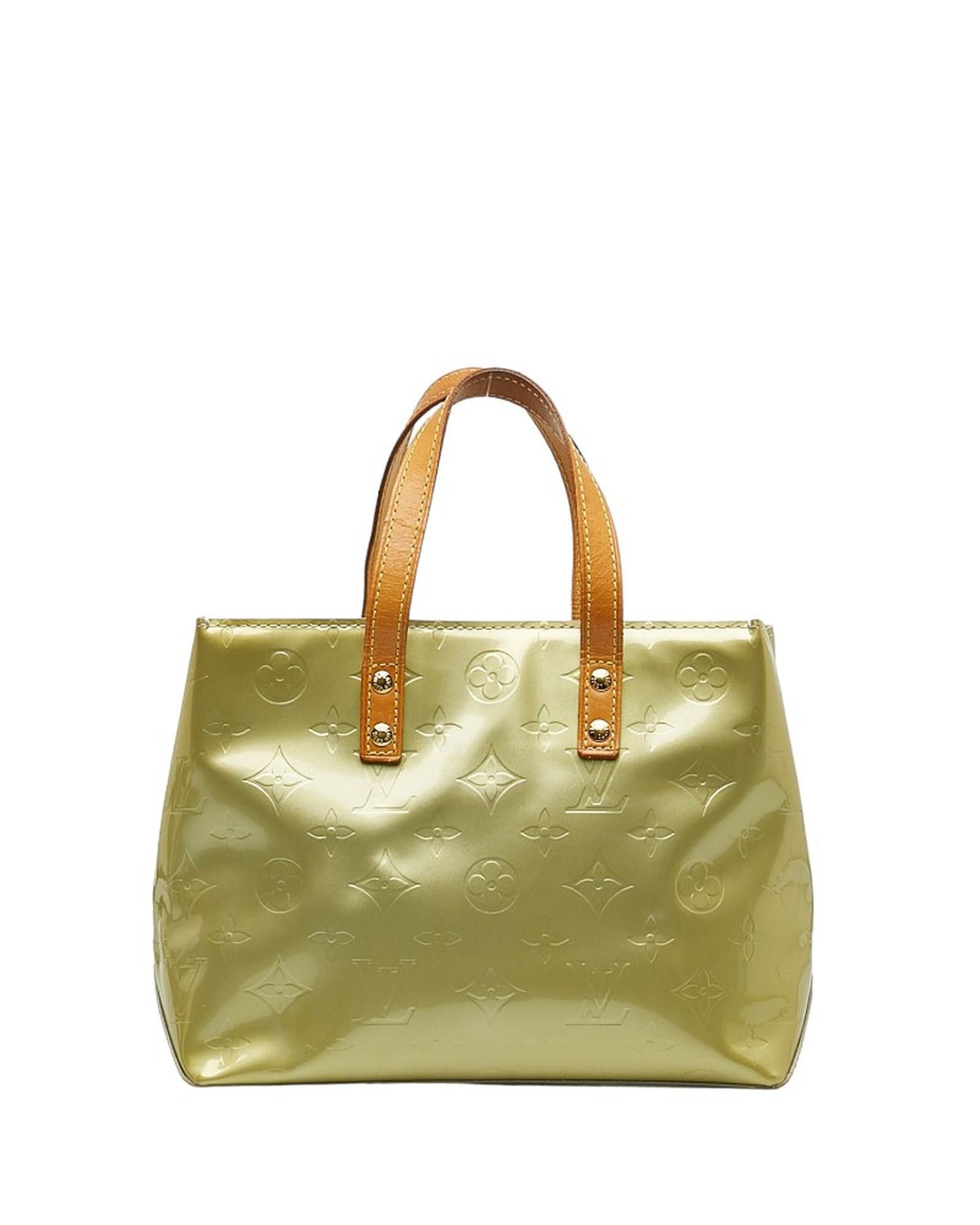 image of Louis Vuitton Yellow Vernis Leather Reade Pm Bag By Luxury Designer, Women's