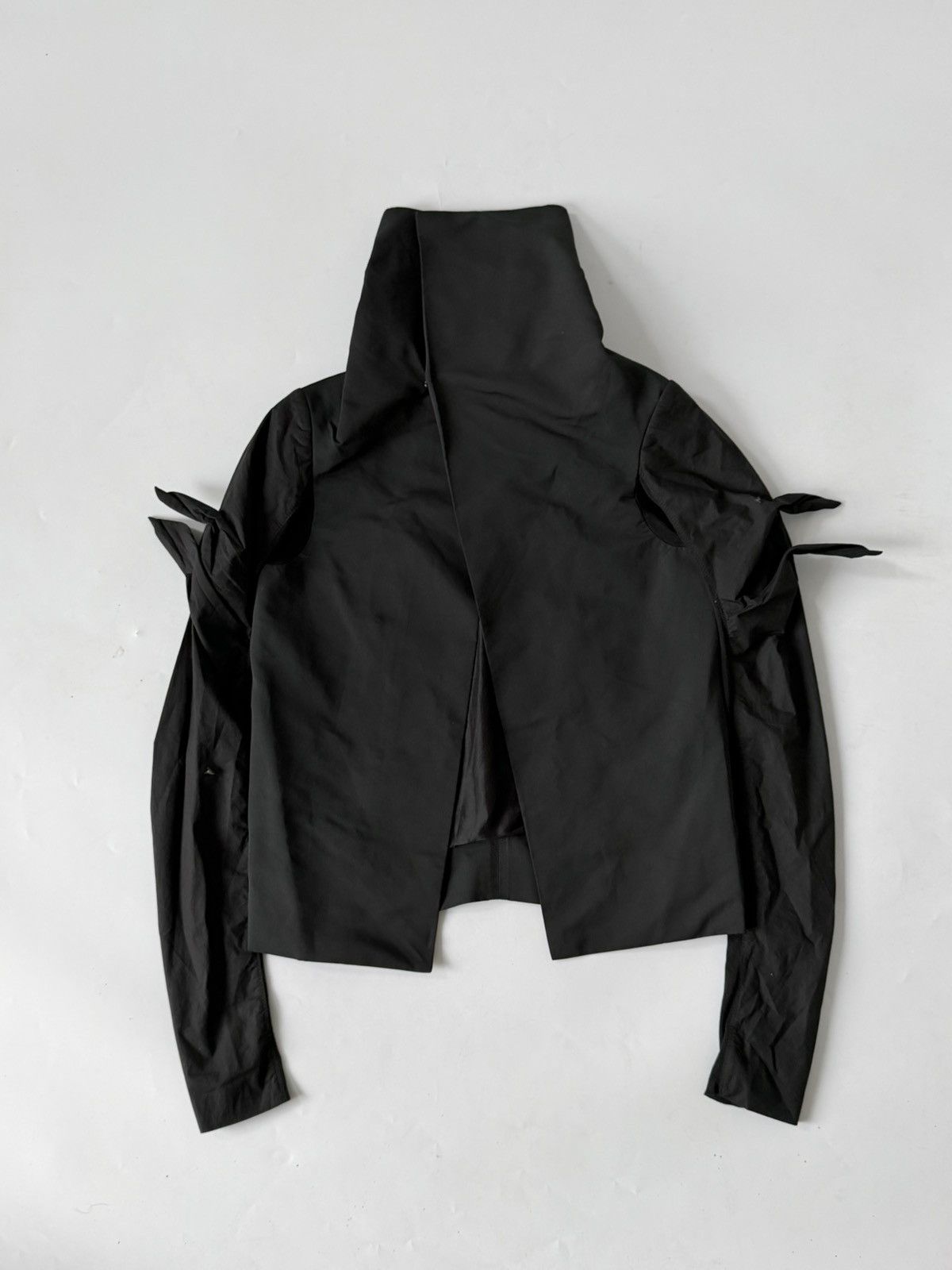Rick Owens Rick Owens Temple Cropped Asymmetric Jacket Size US S / EU 44-46 / 1 - 1 Thumbnail