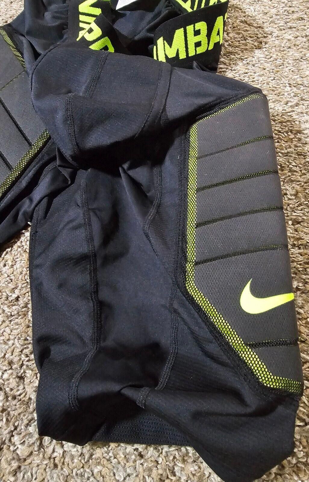 Nike Nike Pro Combat Shorts Mens L Black Green Padded Compression Size US 34 / EU 50 - 3 Thumbnail