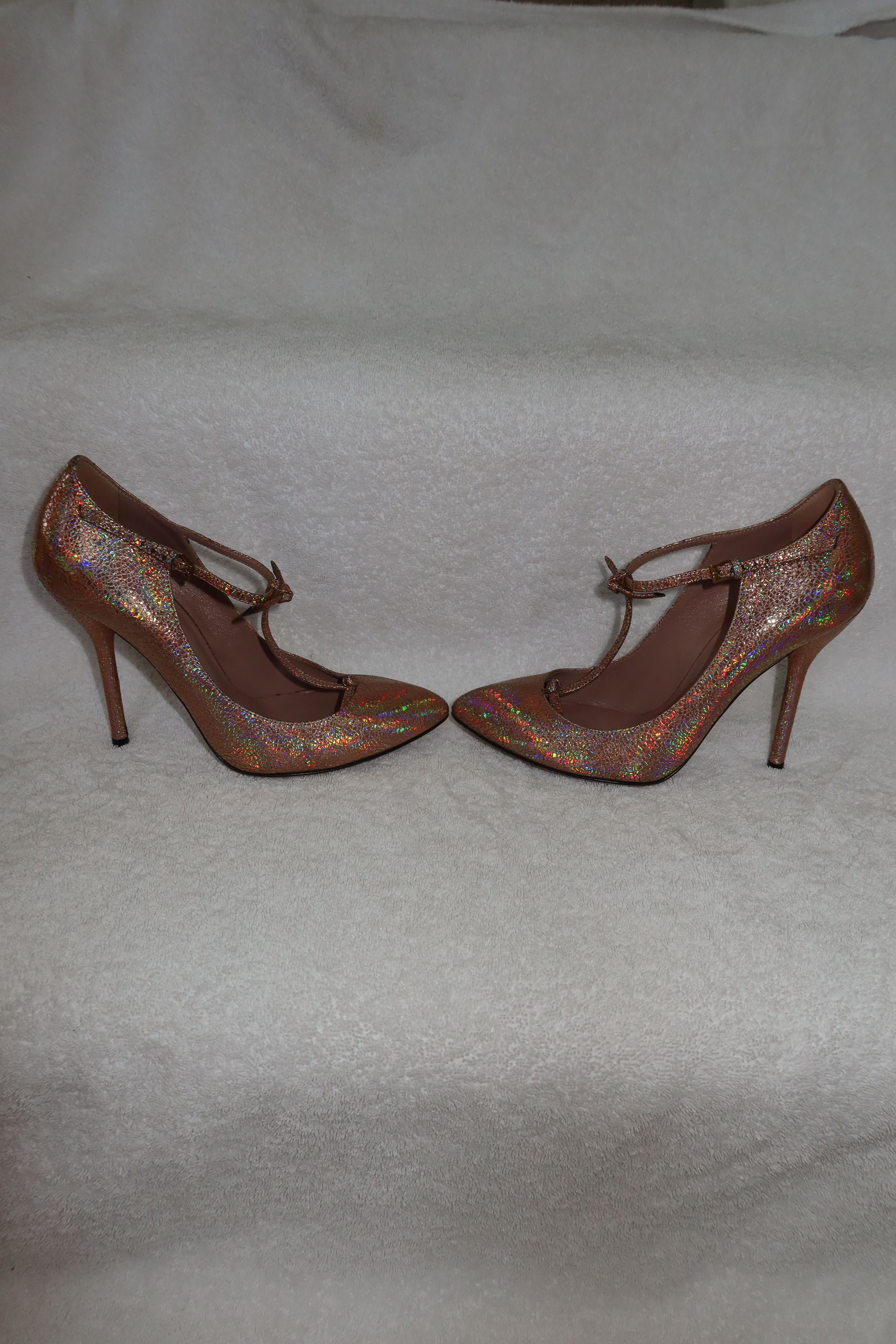 Gucci Vintage Gucci Pink Metallic Stilettos Size US 6.5 / IT 36.5 - 2 Thumbnail