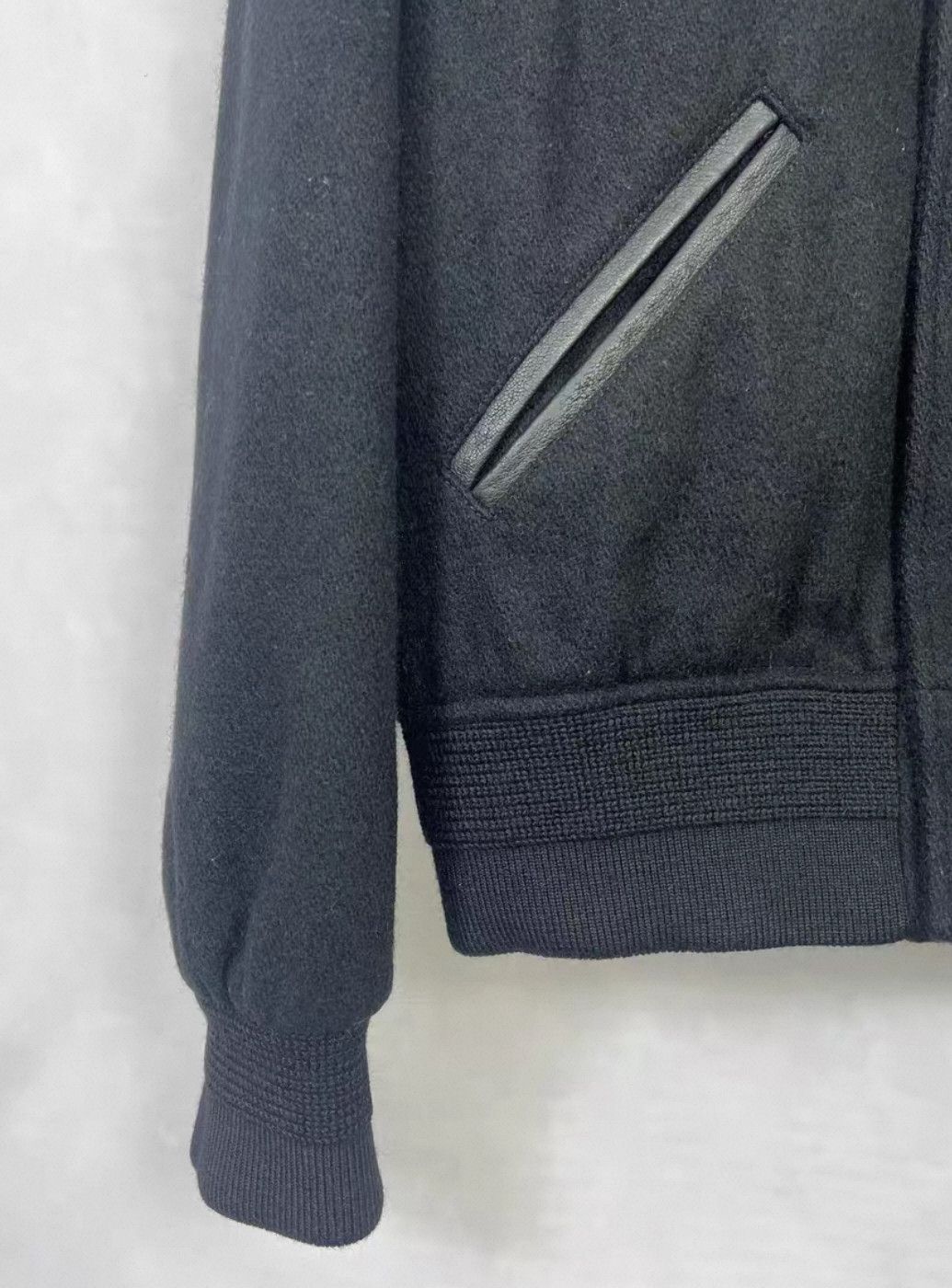 Saint Laurent Paris Saint Laurent Paris Black wool paneled leather Teddy jacket Size US S / EU 44-46 / 1 - 4 Thumbnail