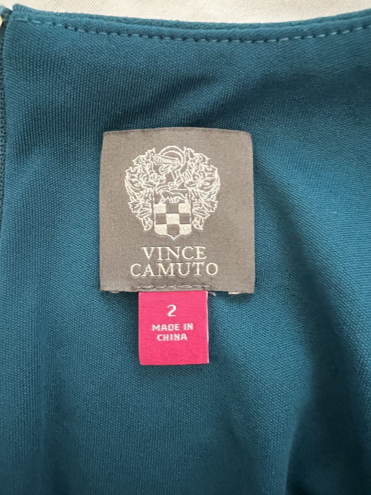 Vince Camuto Vince Camuto Teal Sleeveless Midi Sheath Dress size 2 Size XS / US 0-2 / IT 36-38 - 5 Thumbnail