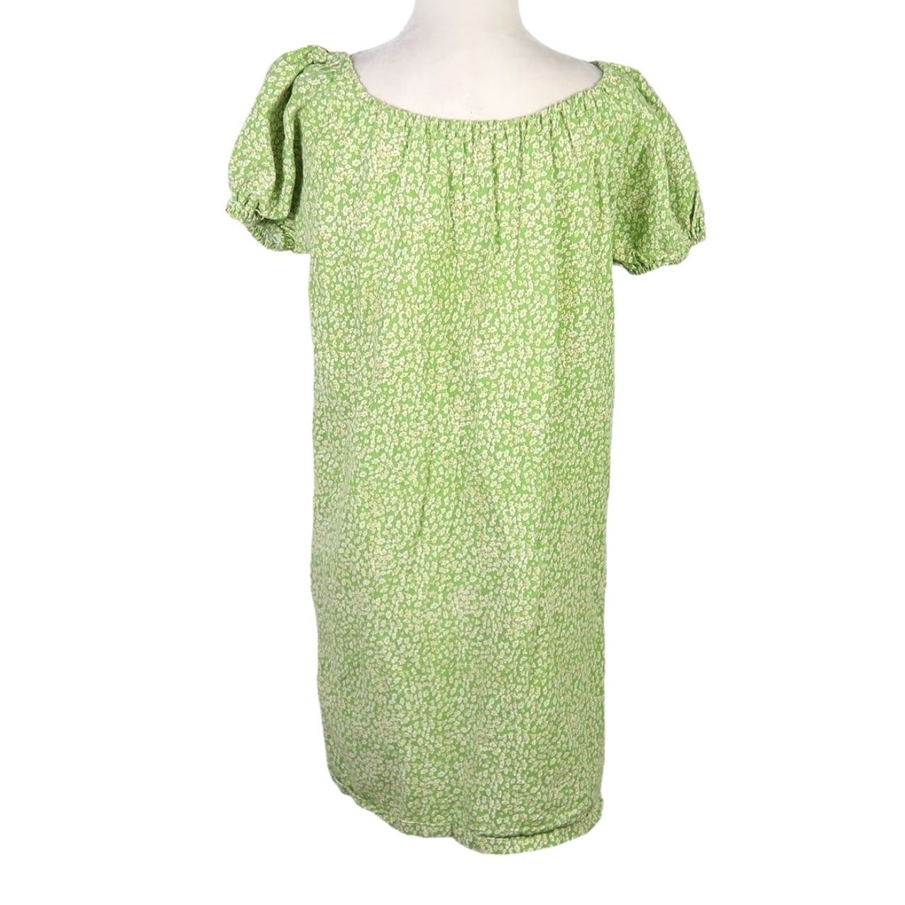 Vintage VINTAGE 70s green and yellow calico floral mini dress S Size S / US 4 / IT 40 - 4 Thumbnail