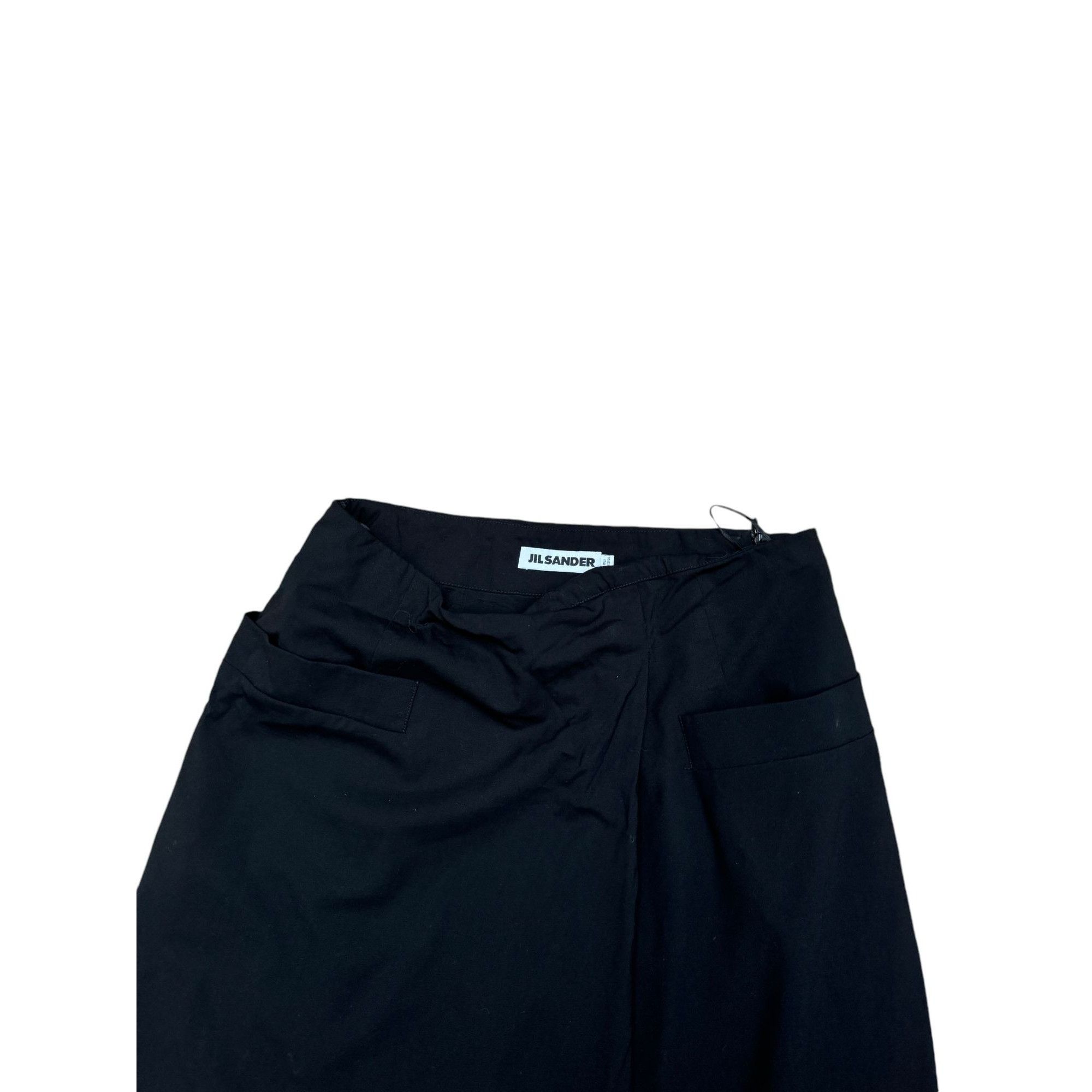 Jil Sander Black Wool Asymmetric Skirt Size 26" / US 2 / IT 38 - 2 Thumbnail