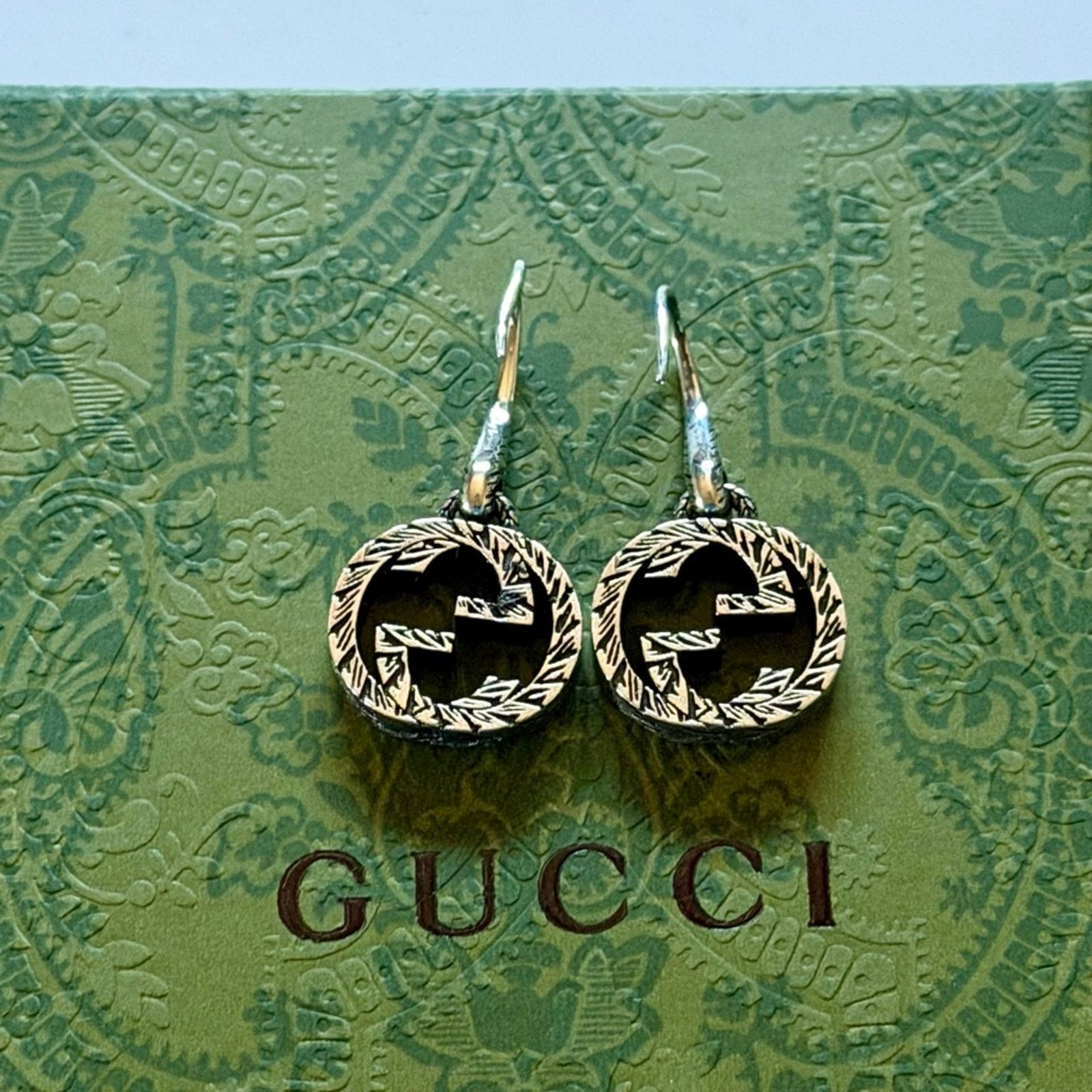Gucci Women's Gucci Interlocking G Silver Drop Earrings One Size Size ONE SIZE - 3 Thumbnail