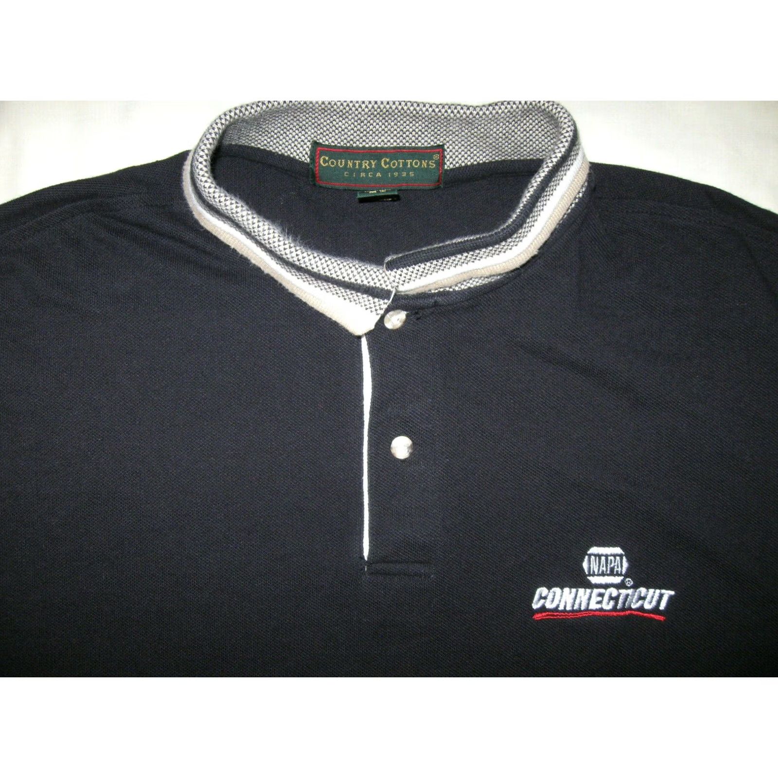 Vintage VINTAGE Country Cottons Polo Shirt Men XL Black Cars Golf Casual Connecticut Napa Auto Parts Size US XL / EU 56 / 4 - 2 Thumbnail