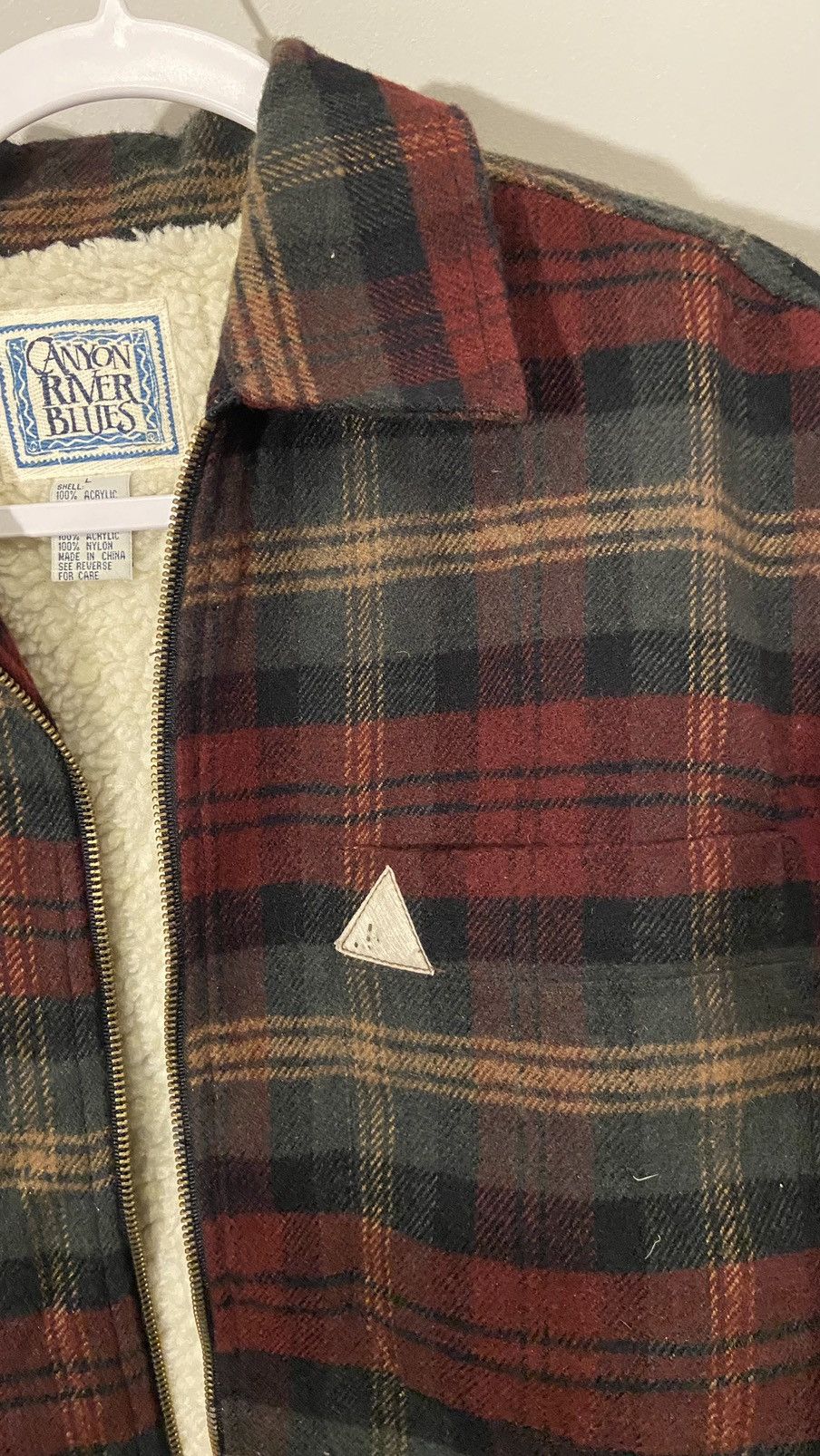 Levi's Vintage Clothing Vintage Flannel Plaid Red Green Zip Up Sherpa Size US L / EU 52-54 / 3 - 2 Thumbnail