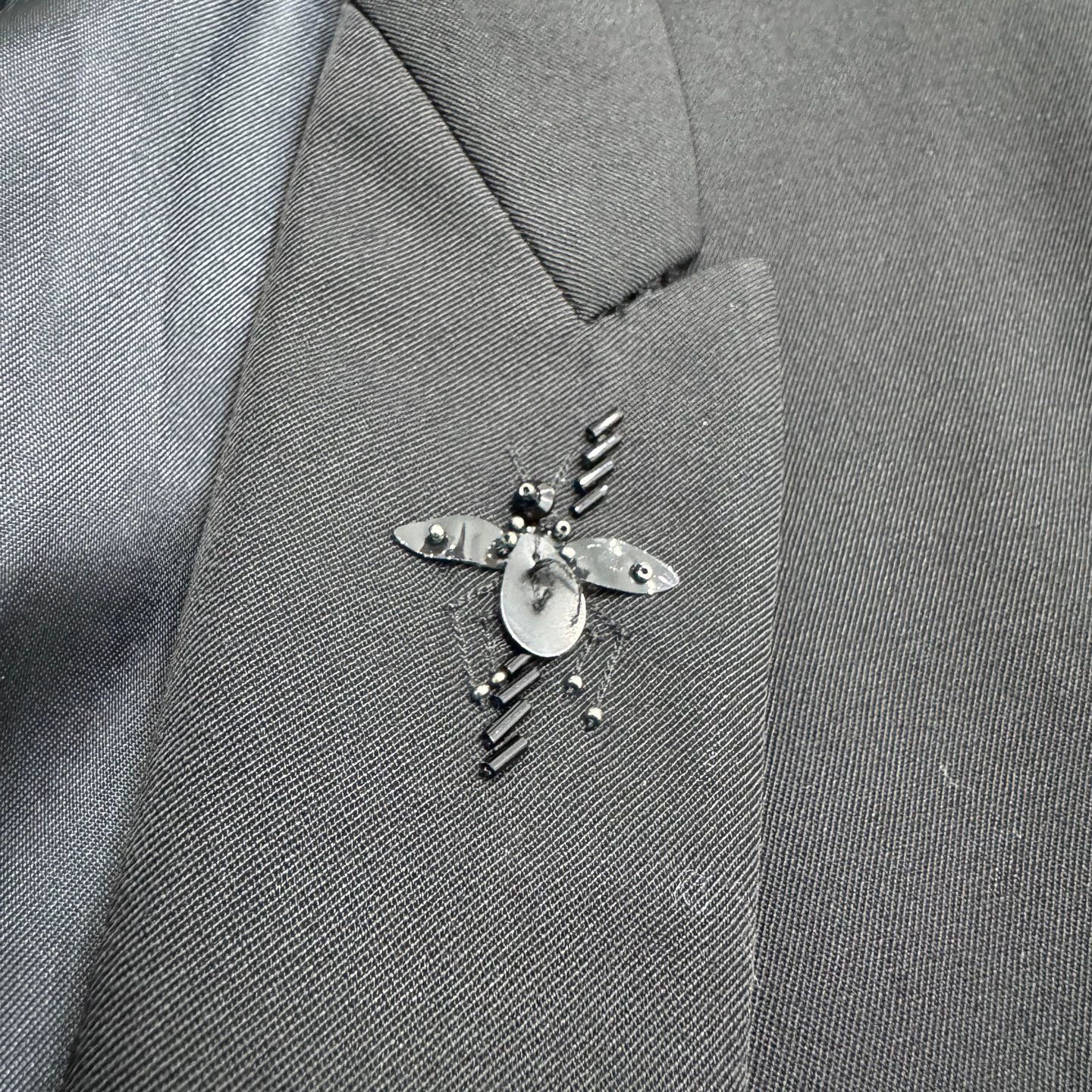 Dior Dior Beaded Bee Wool Blazer 44 Size L / US 10 / IT 46 - 2 Thumbnail