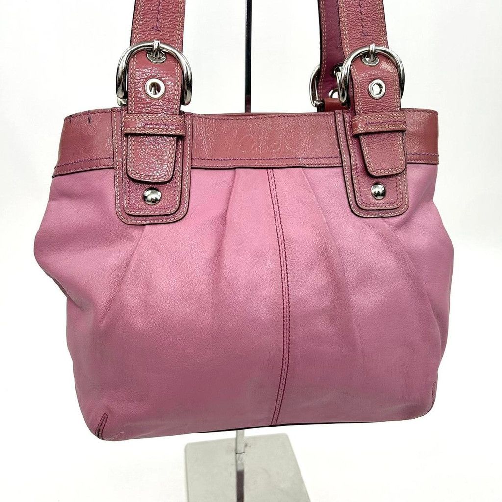 Coach 2010 Coach purple-pink leather shoulder bag, silver hardware Size ONE SIZE - 2 Thumbnail