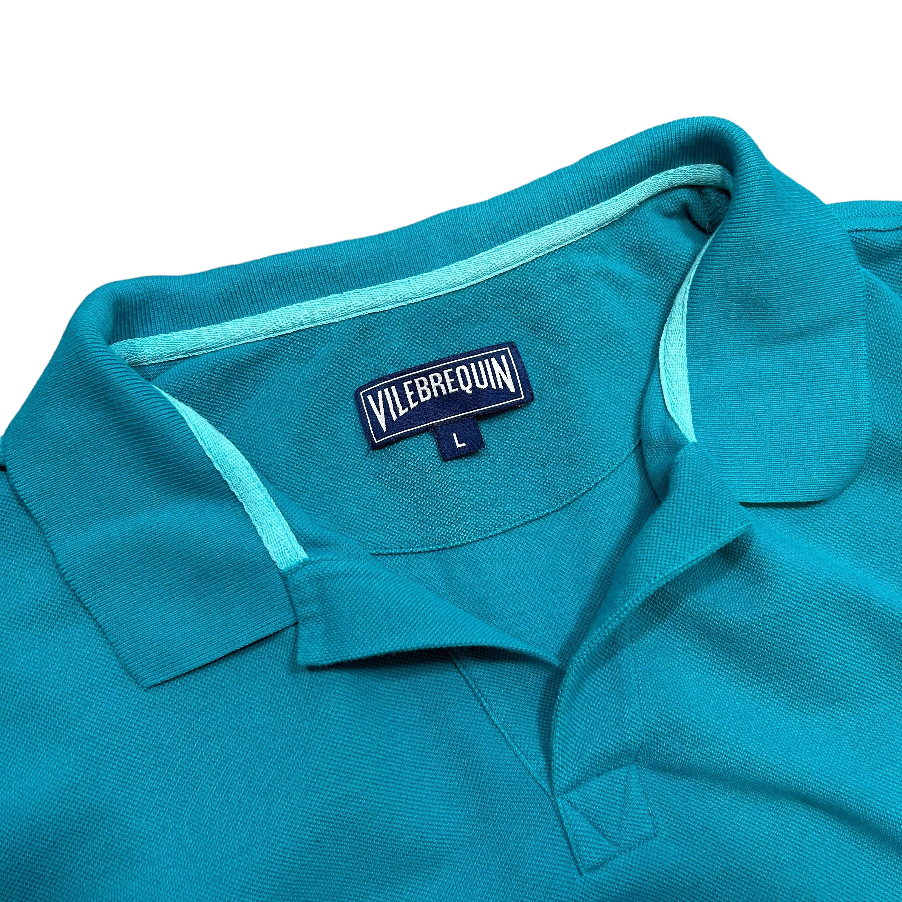 Vilebrequin Vilebrequin Aqua Blue Tortoise Embroidered Polo Large Size US L / EU 52-54 / 3 - 5 Thumbnail