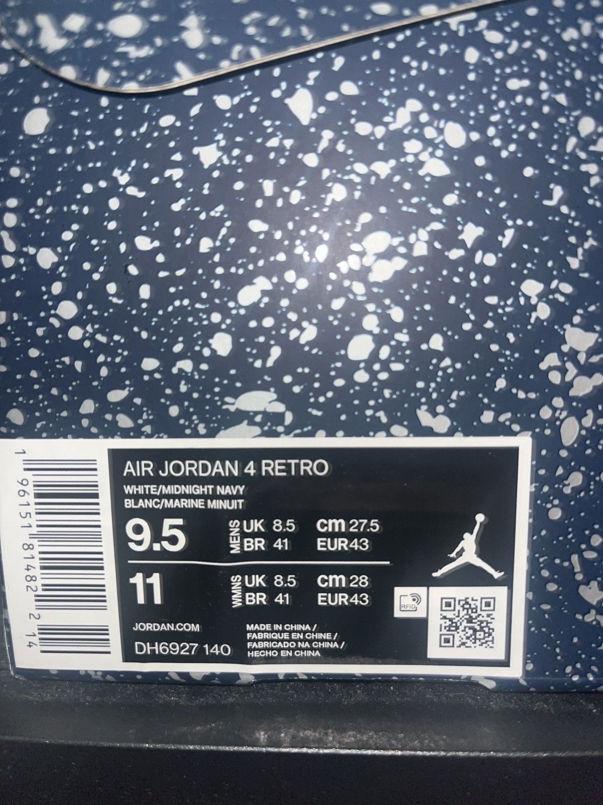 Jordan Brand JORDAN 4 Midnight Navy Size US 9.5 / EU 42-43 - 12 Thumbnail