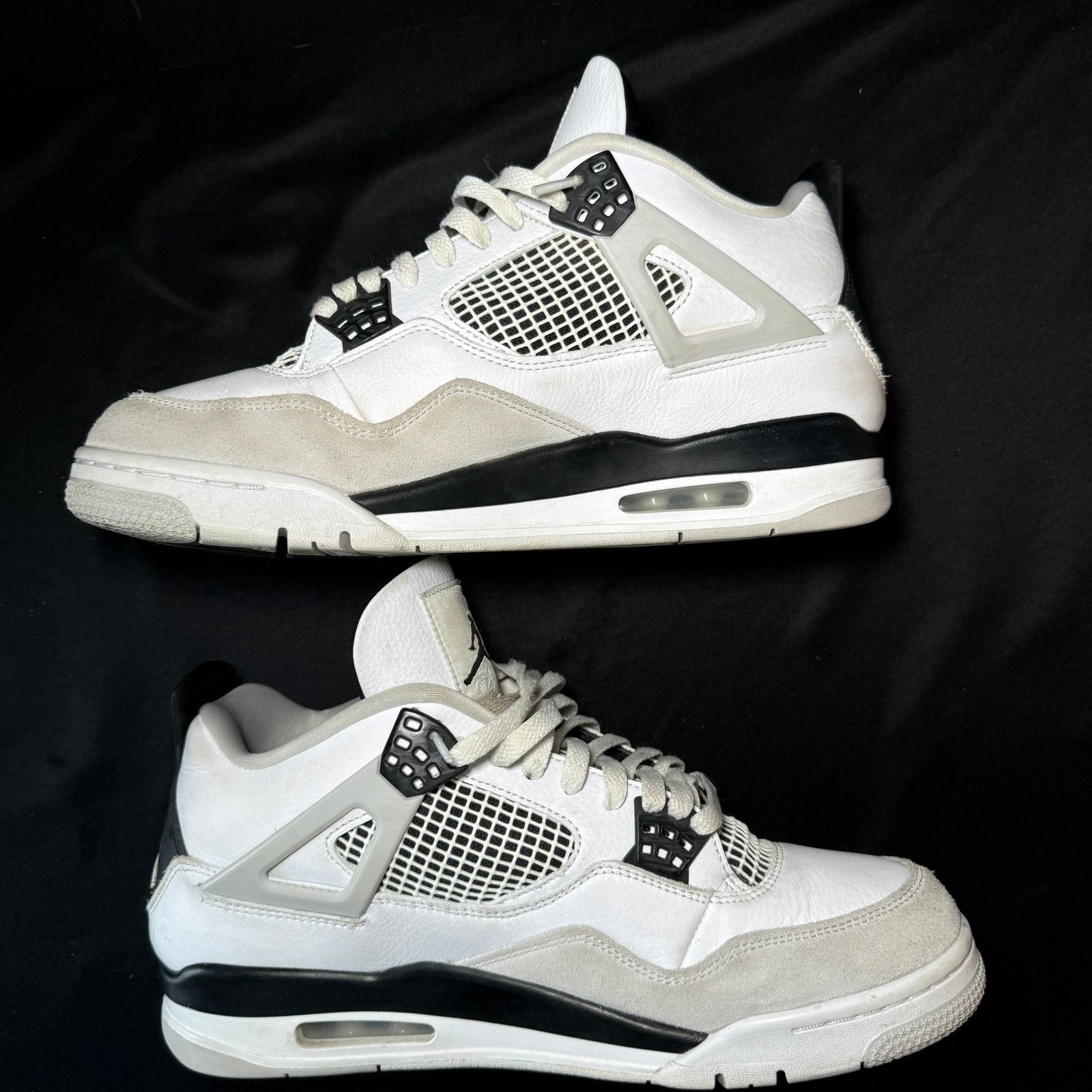 Jordan Brand × Nike Size 11.5 Nike Air Jordan 4 Retro Military Black Men's Shoes Size US 11.5 / EU 44-45 - 3 Thumbnail