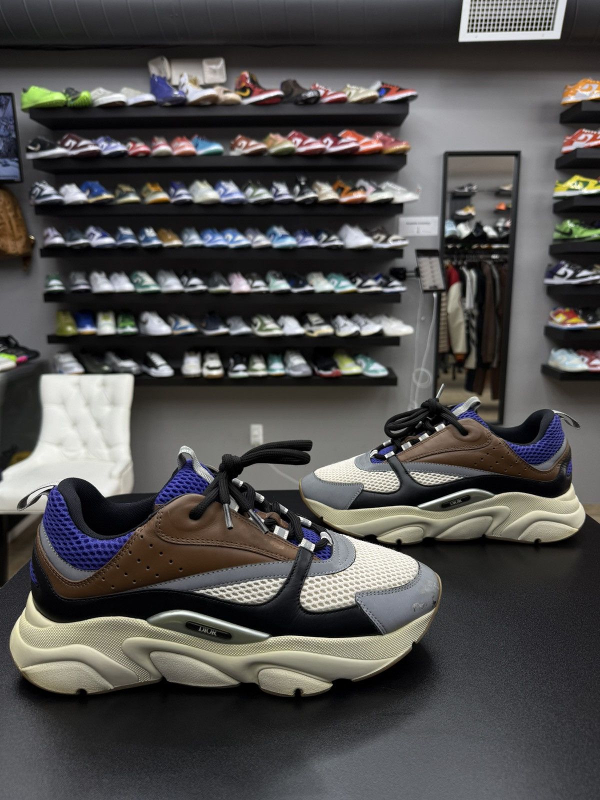 Dior Men’s Dior B22 Runner Brown Blue White Size 43 / 10US Size US 10 / EU 43 - 1 Thumbnail