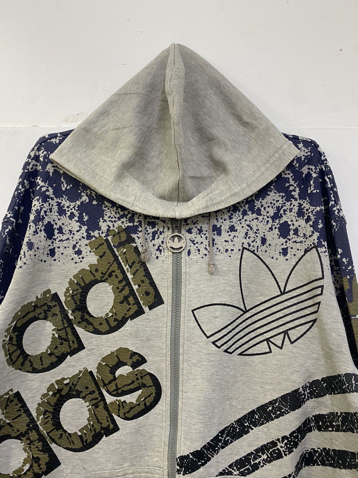 Adidas 💥VINTAGE 90 ADIDAS RUN DMC FULLY PRINTED ZIPPER HOODIE Size US L / EU 52-54 / 3 - 4 Thumbnail