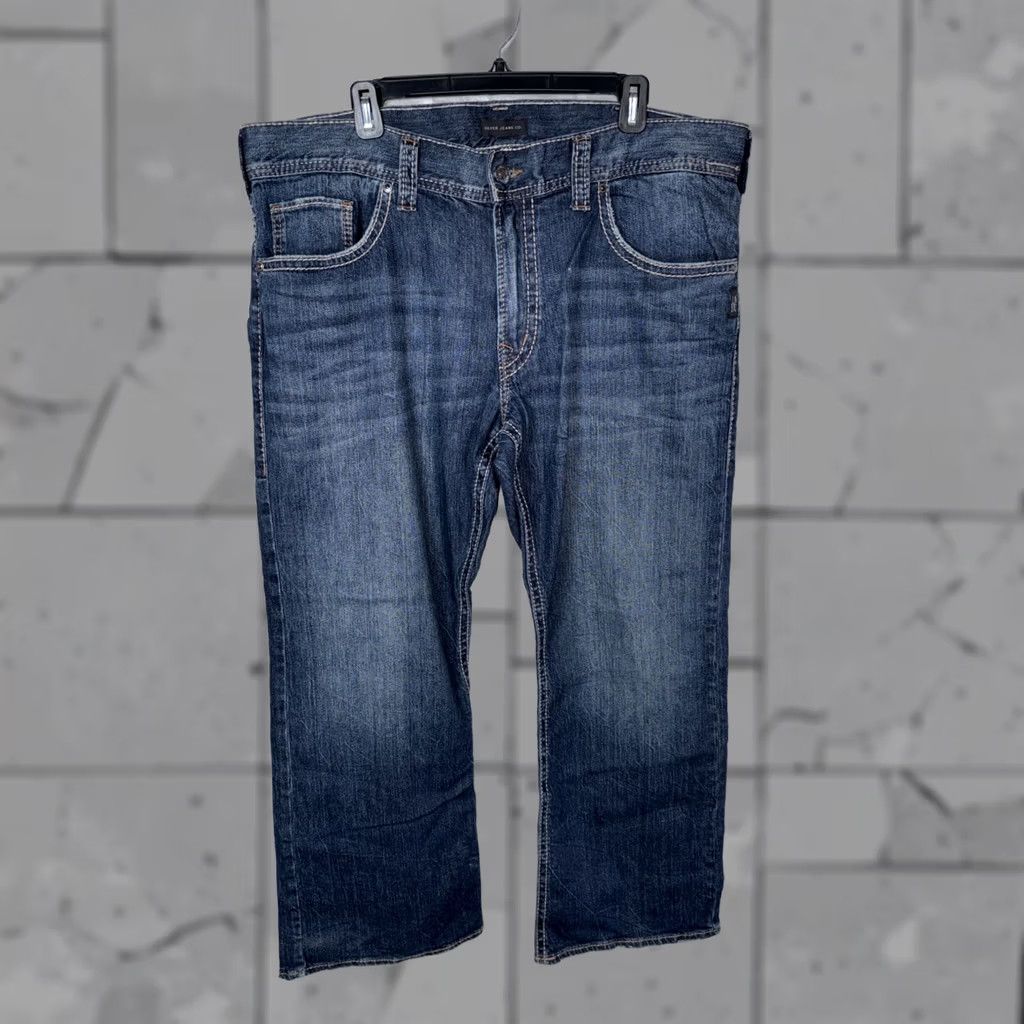 Silver Jeans Co. Silver Jeans Zac Jeans Mens Straight 38x30 Blue 5-Pocket Denim Regular Fit Vintage: No Size US 38 / EU 54 - 1 Thumbnail